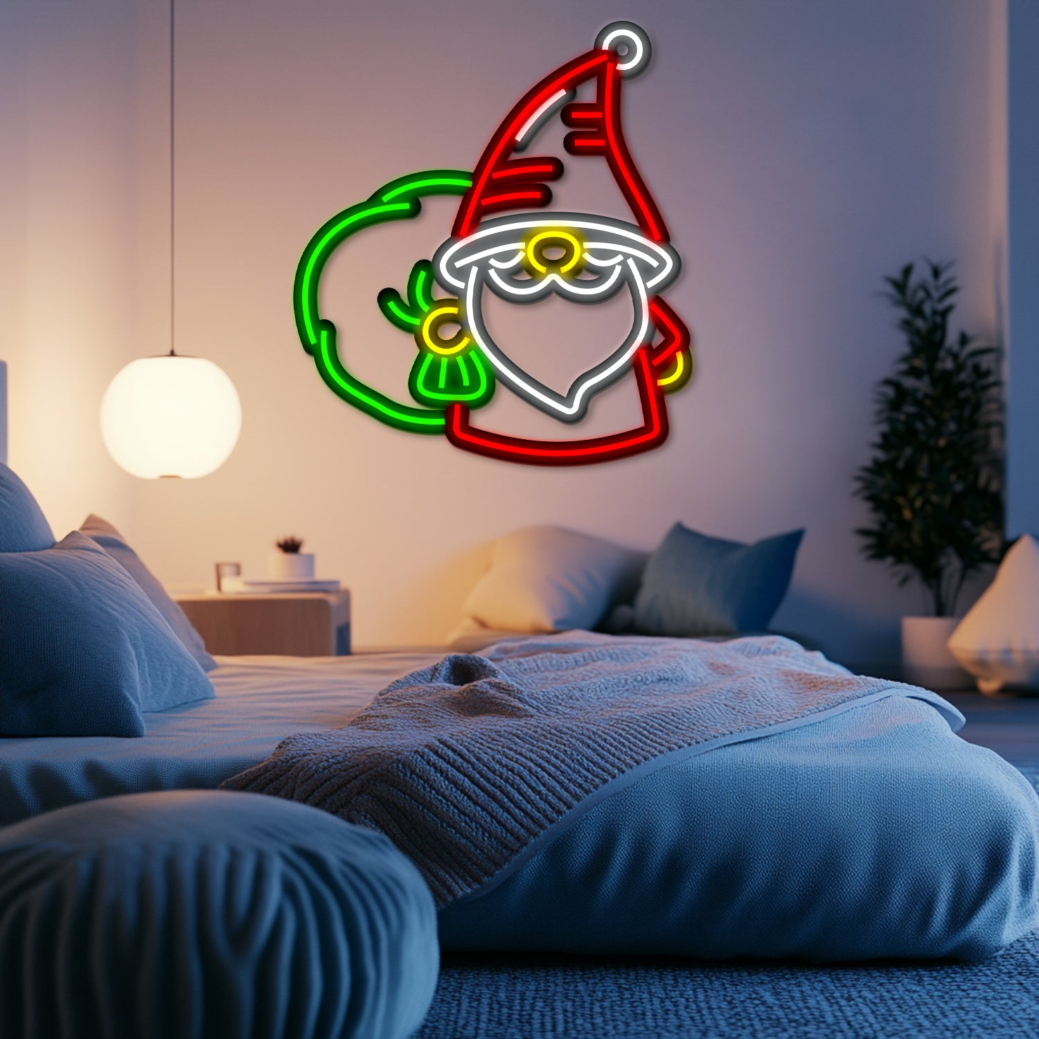 Merry Christmas Metal Neon Wall Art- LN0182