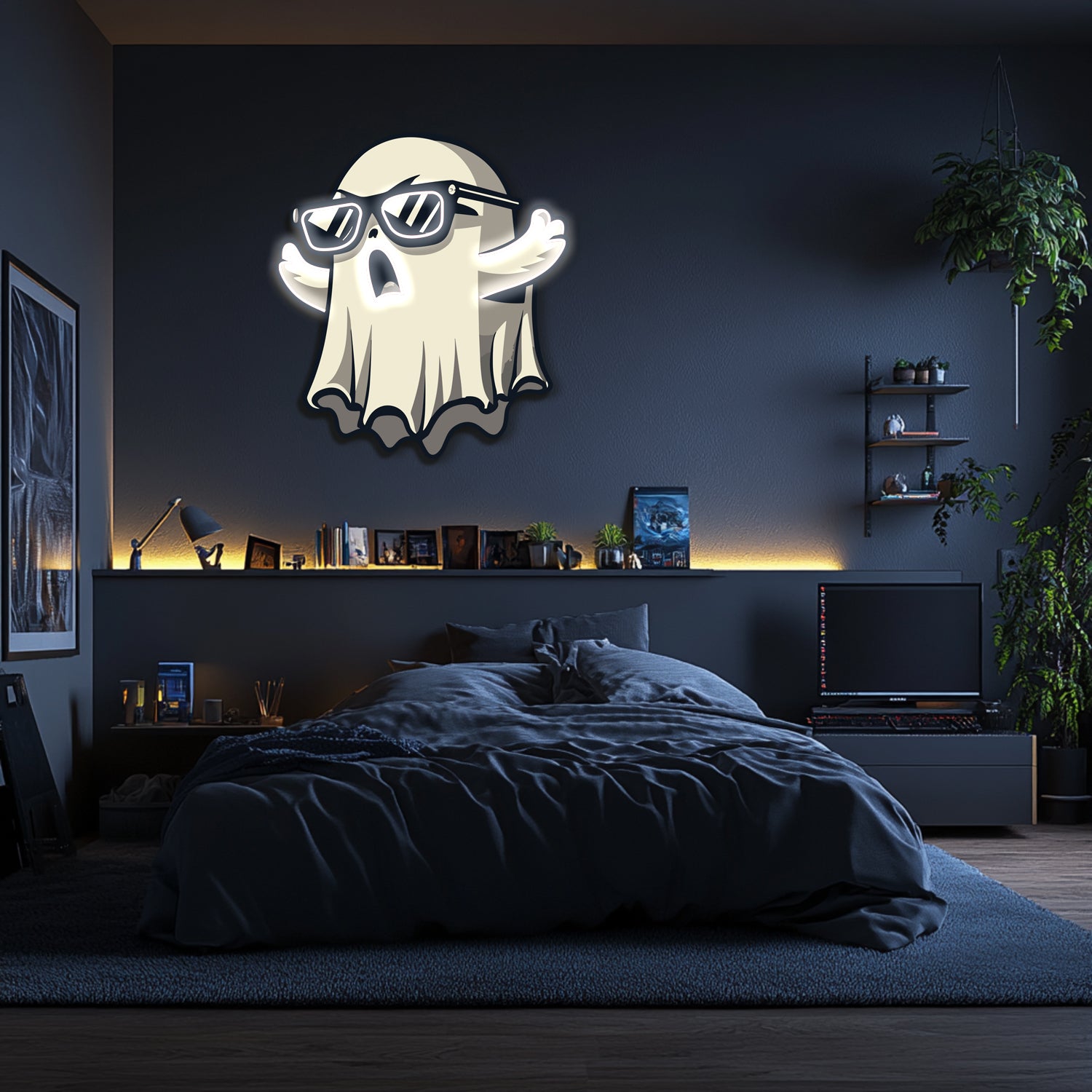 UV Printed Ghost Neon Wall Art- LV0108
