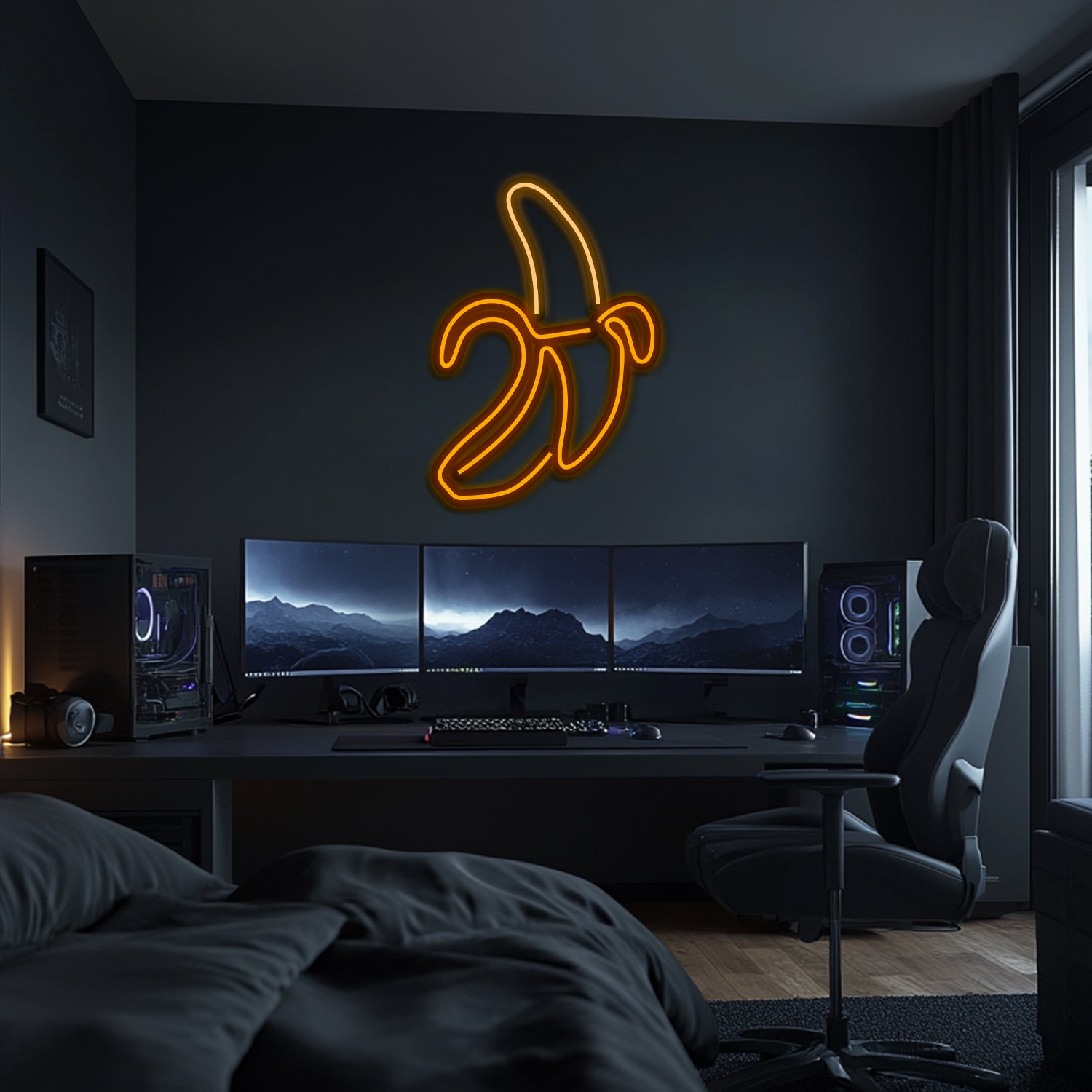 Banana Metal Neon Wall Art- LN0187