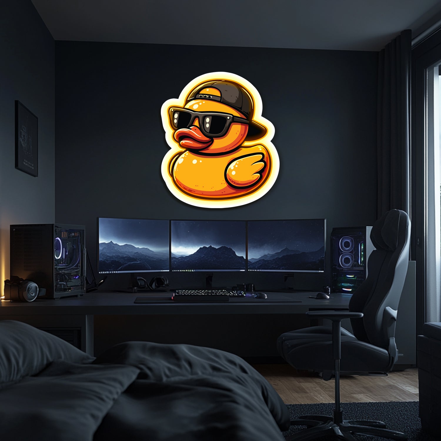 UV Printed Cool Duck Neon Wall Art- LV0100