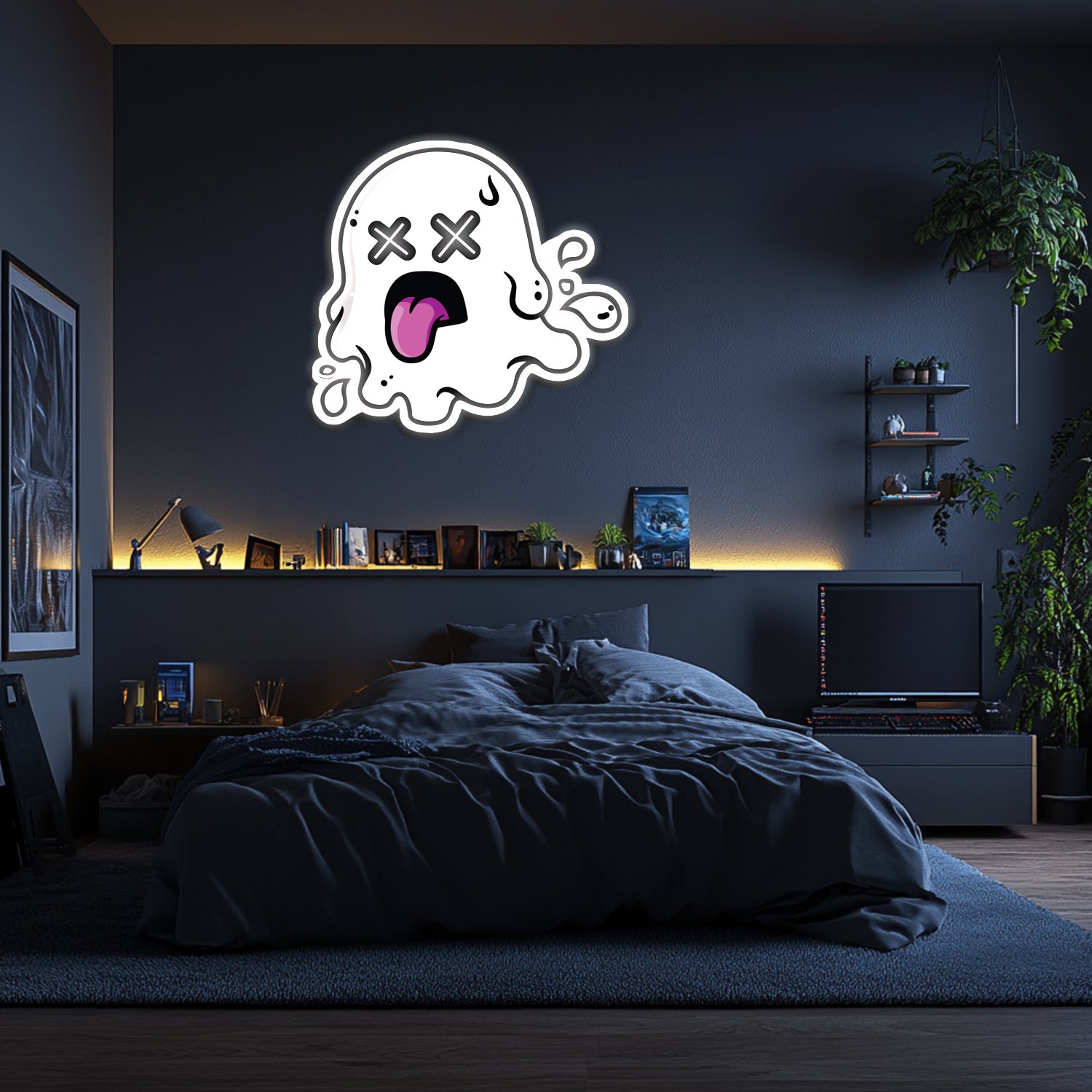 UV Printed Ghost Neon Wall Art- LV0107