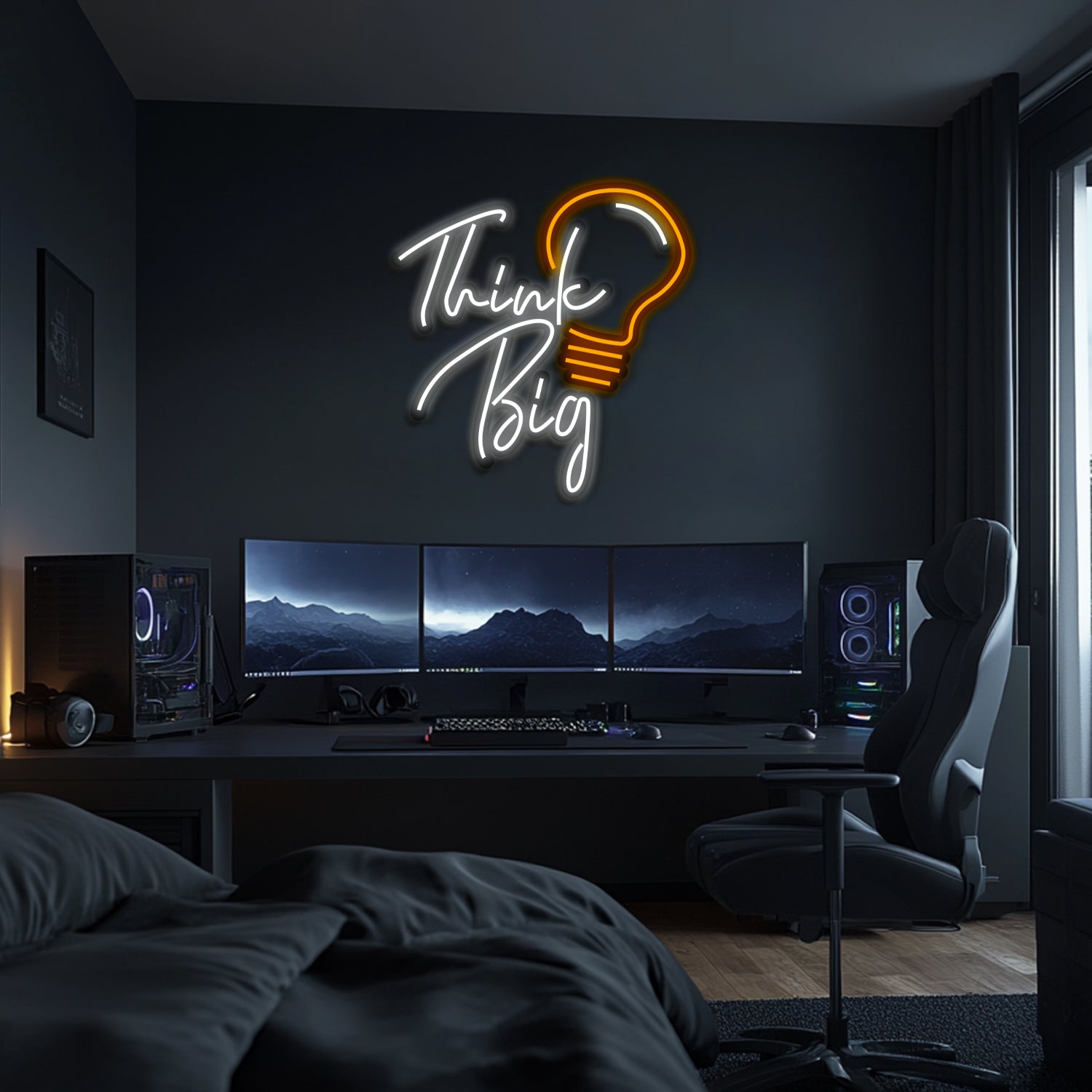 Think Big Metal Neon Wall Art- LN0242