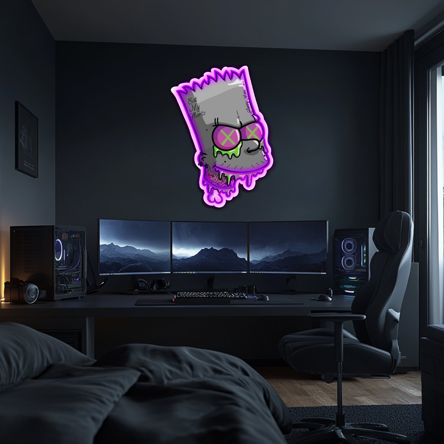 UV Printed Simpsons Neon Wall Art- LV0118