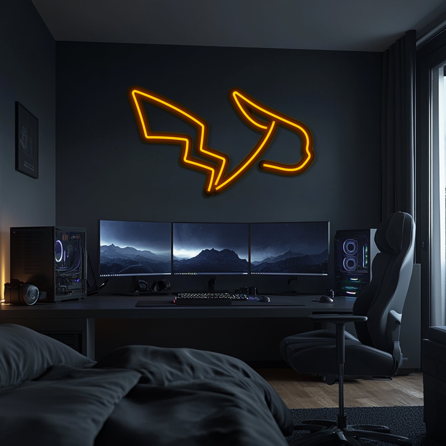 Pikachu Metal Neon Wall Art- LN0219
