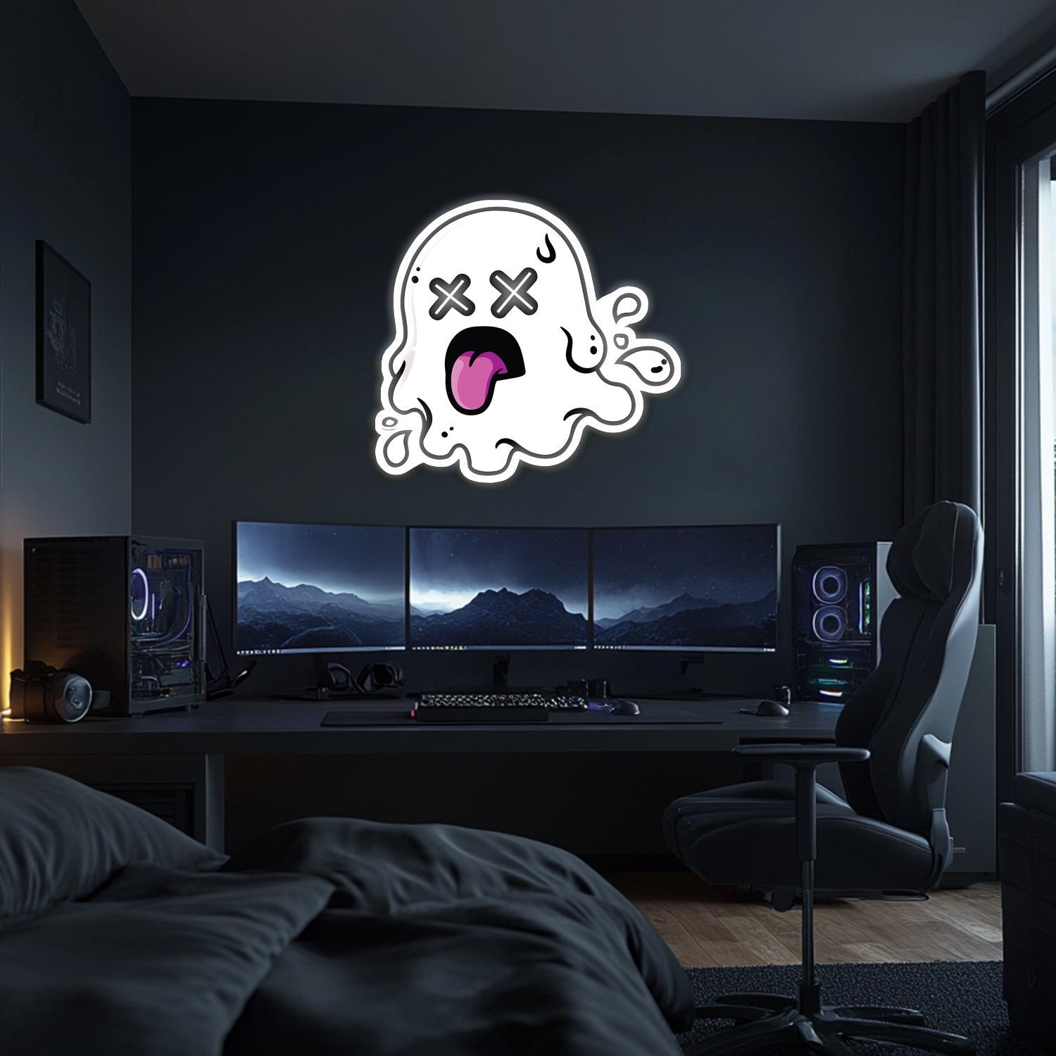 UV Printed Ghost Neon Wall Art- LV0107