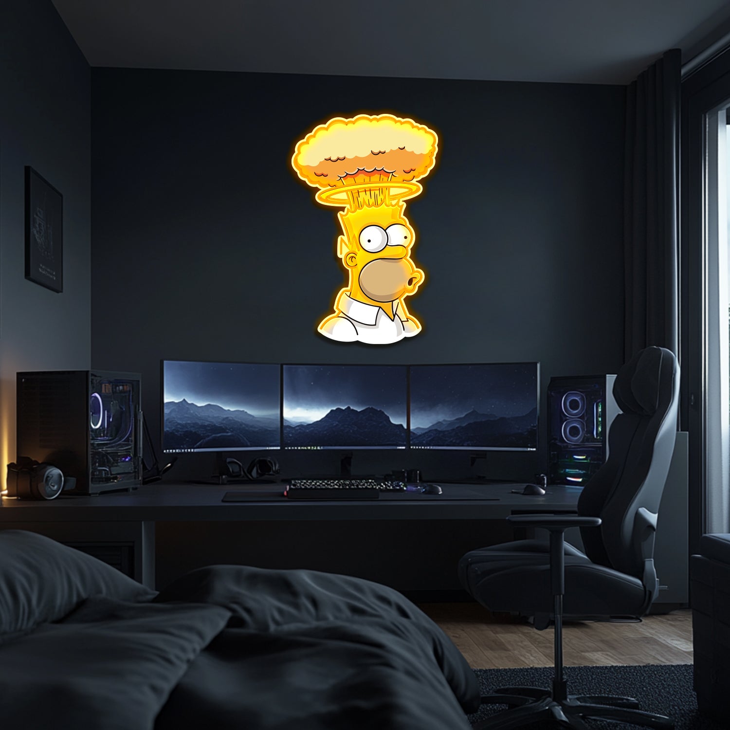 UV Printed Simpsons Neon Wall Art- LV0092