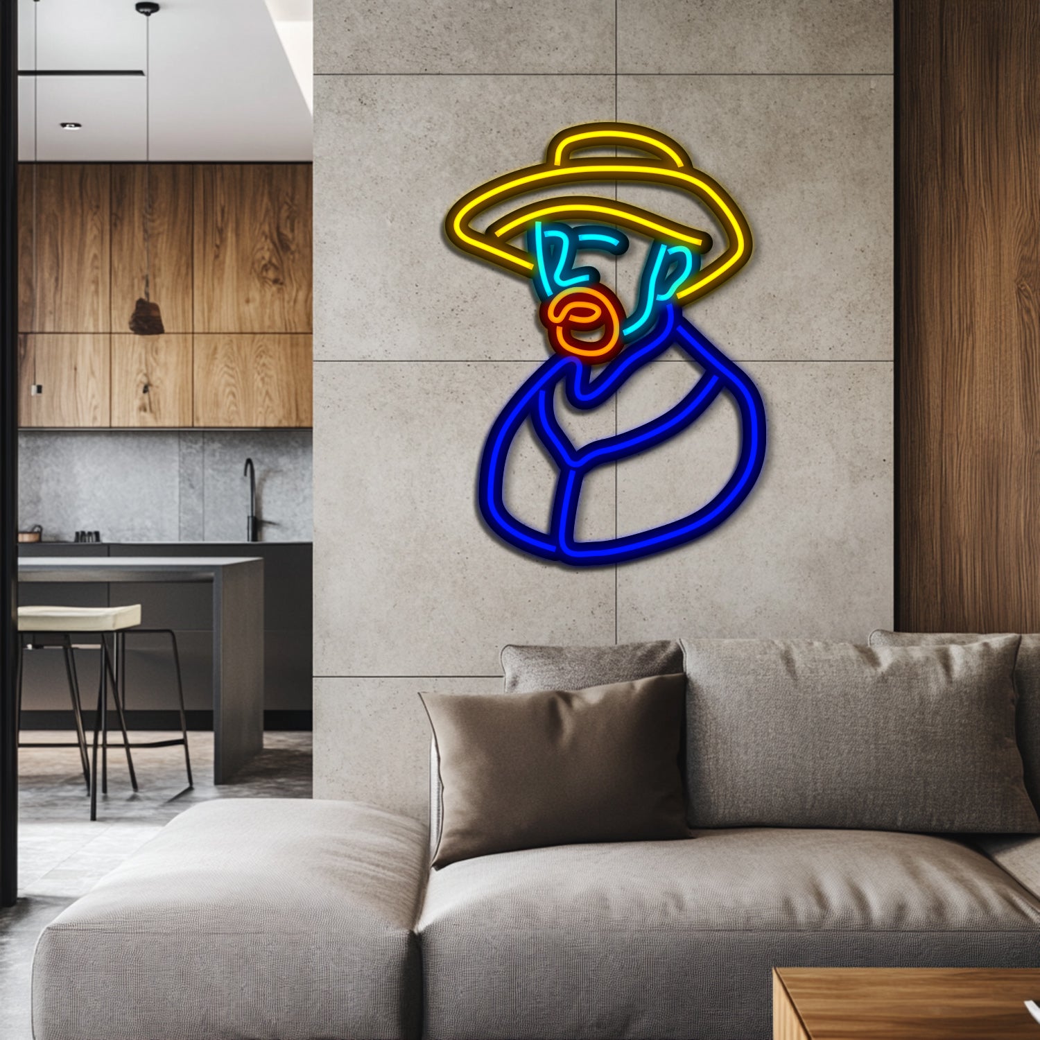 Van Gogh Metal Neon Wall Art- LN0254