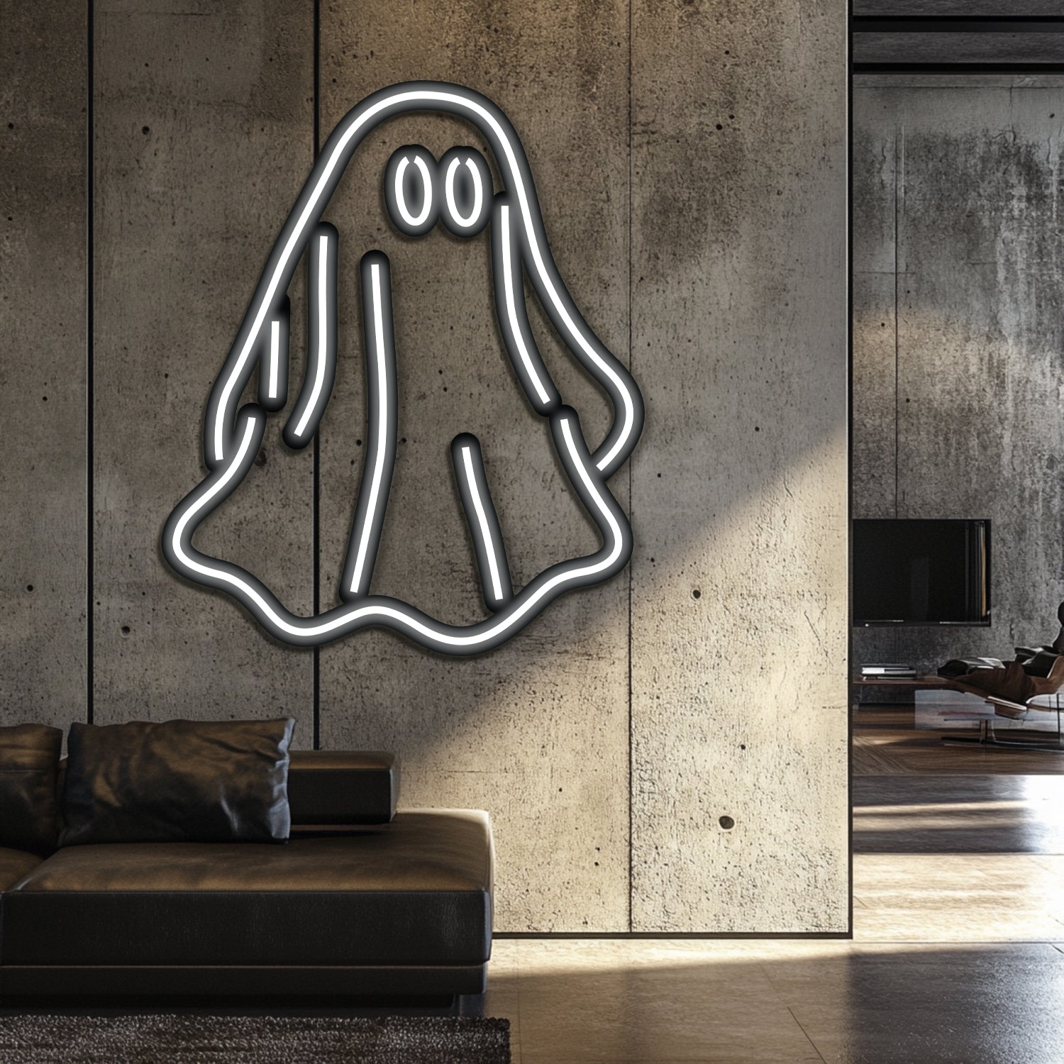 Ghost Metal Neon Wall Art- LN0191