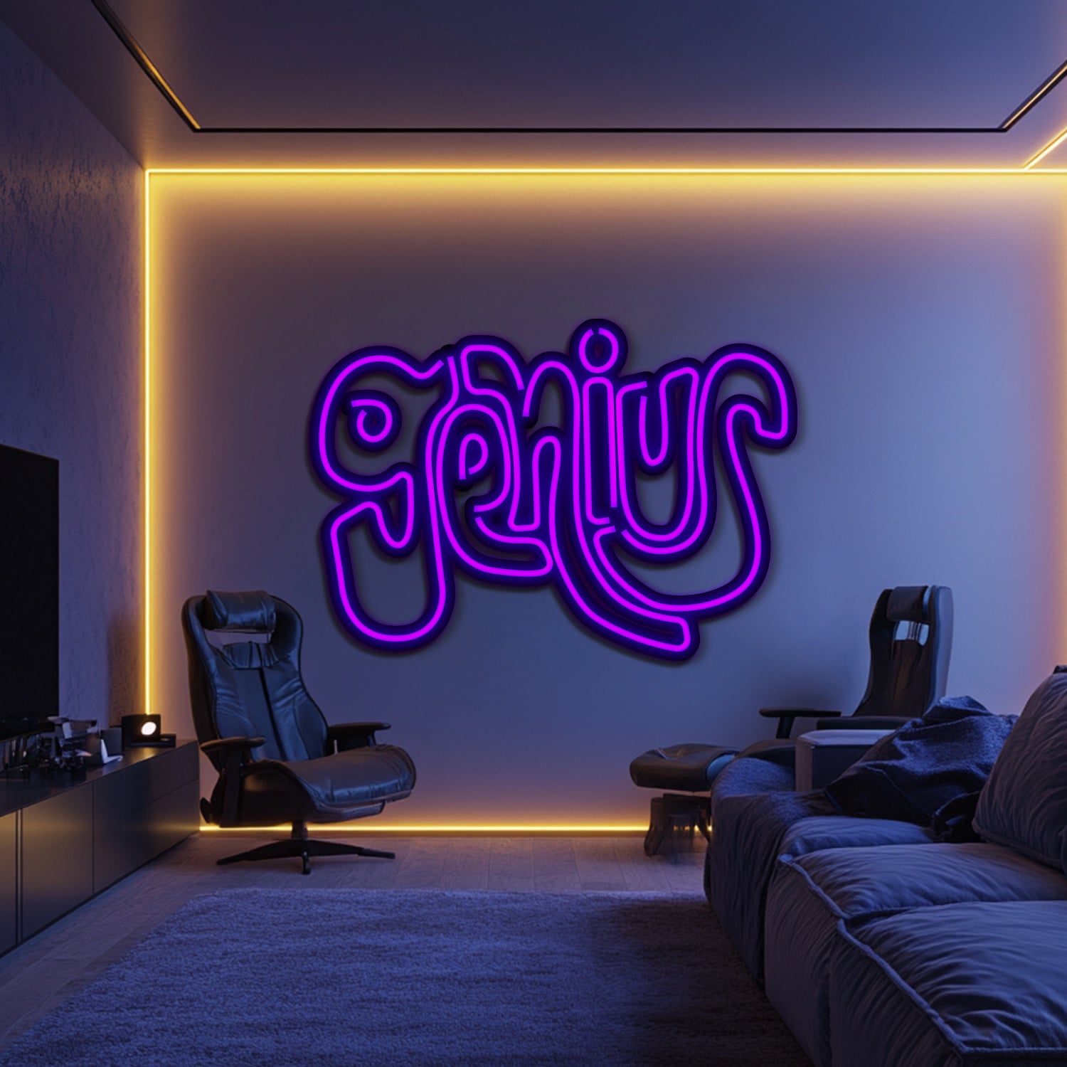 Genius Metal Neon Wall Art- LN0138