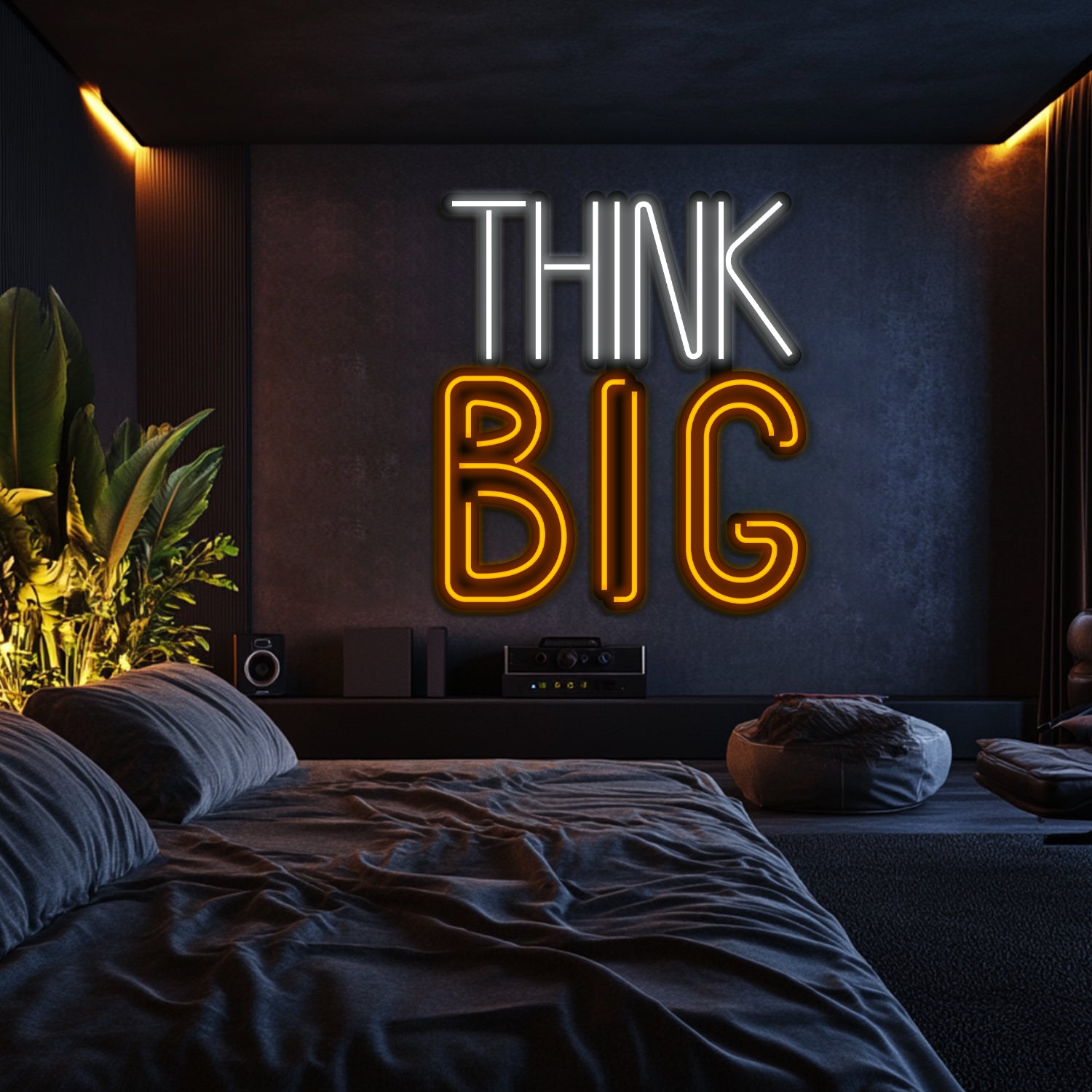 Think Big Metal Neon Wall Art- LN0241
