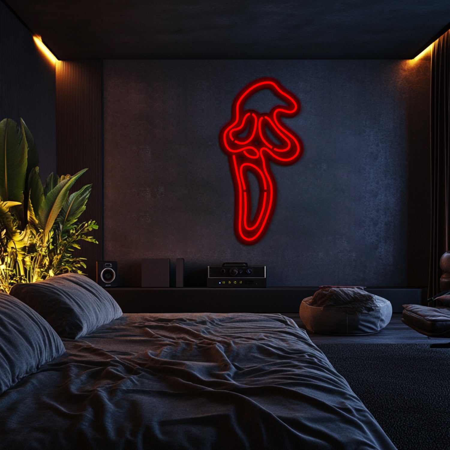 Scream Metal Neon Wall Art- LN0252