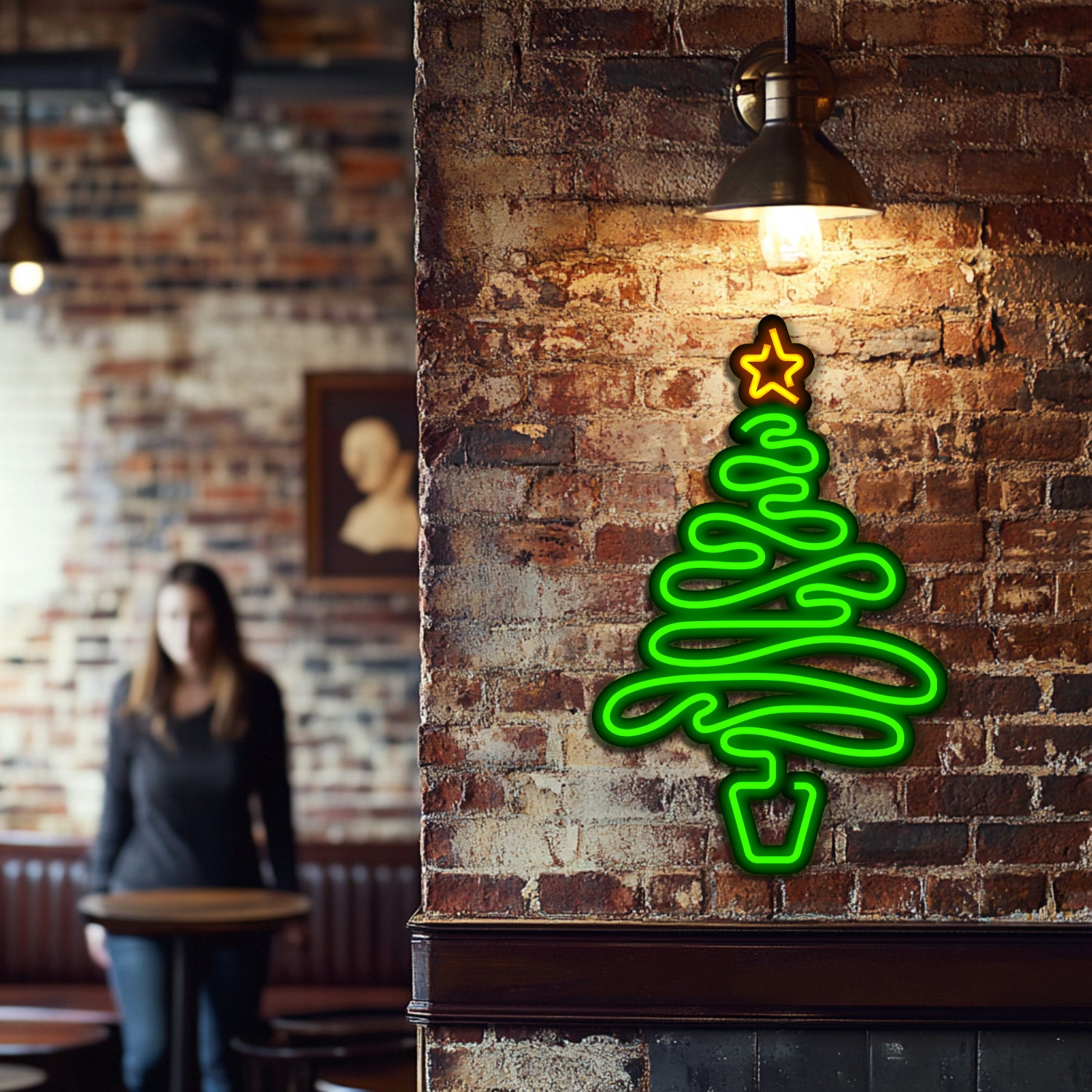 Merry Christmas Metal Neon Wall Art- LN0226