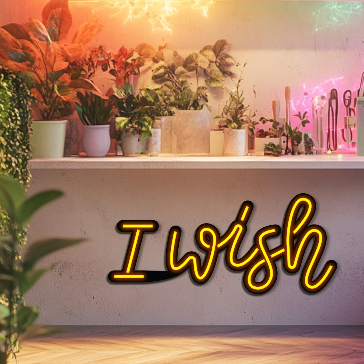 I Wish Metal Neon Wall Art- LN0143