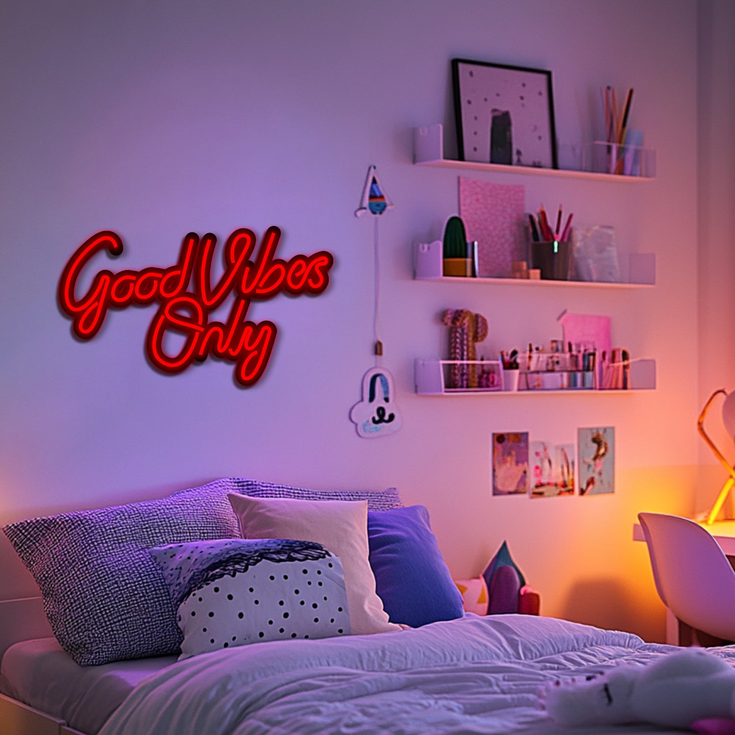 Good Vibes Only Metal Neon Wall Art- LN0140