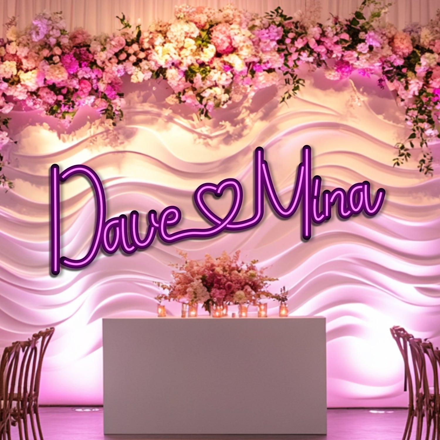 Custom Wedding Metal Neon Wall Art- LN0246