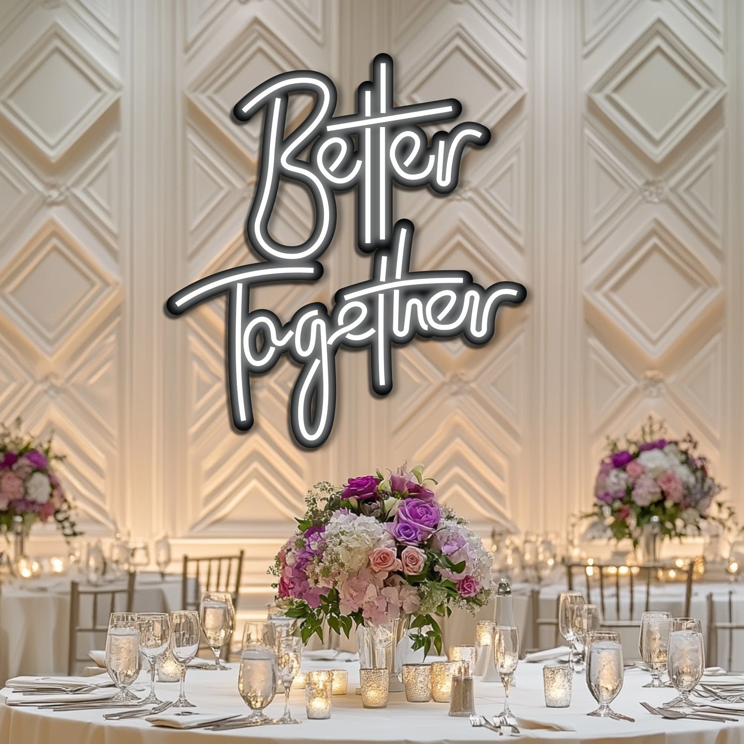 Better Together Wedding Metal Neon Wall Art- LN0150