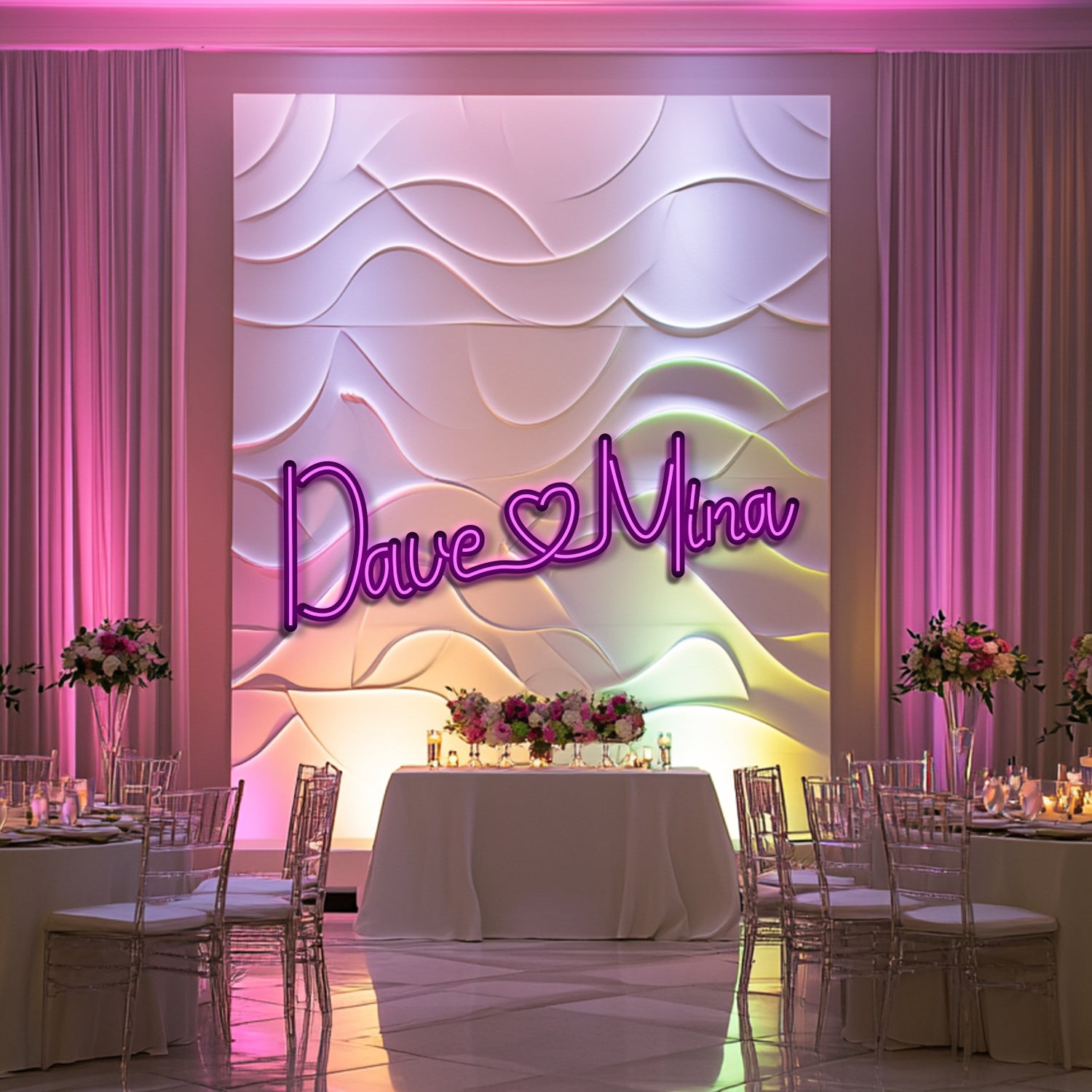 Custom Wedding Metal Neon Wall Art- LN0246