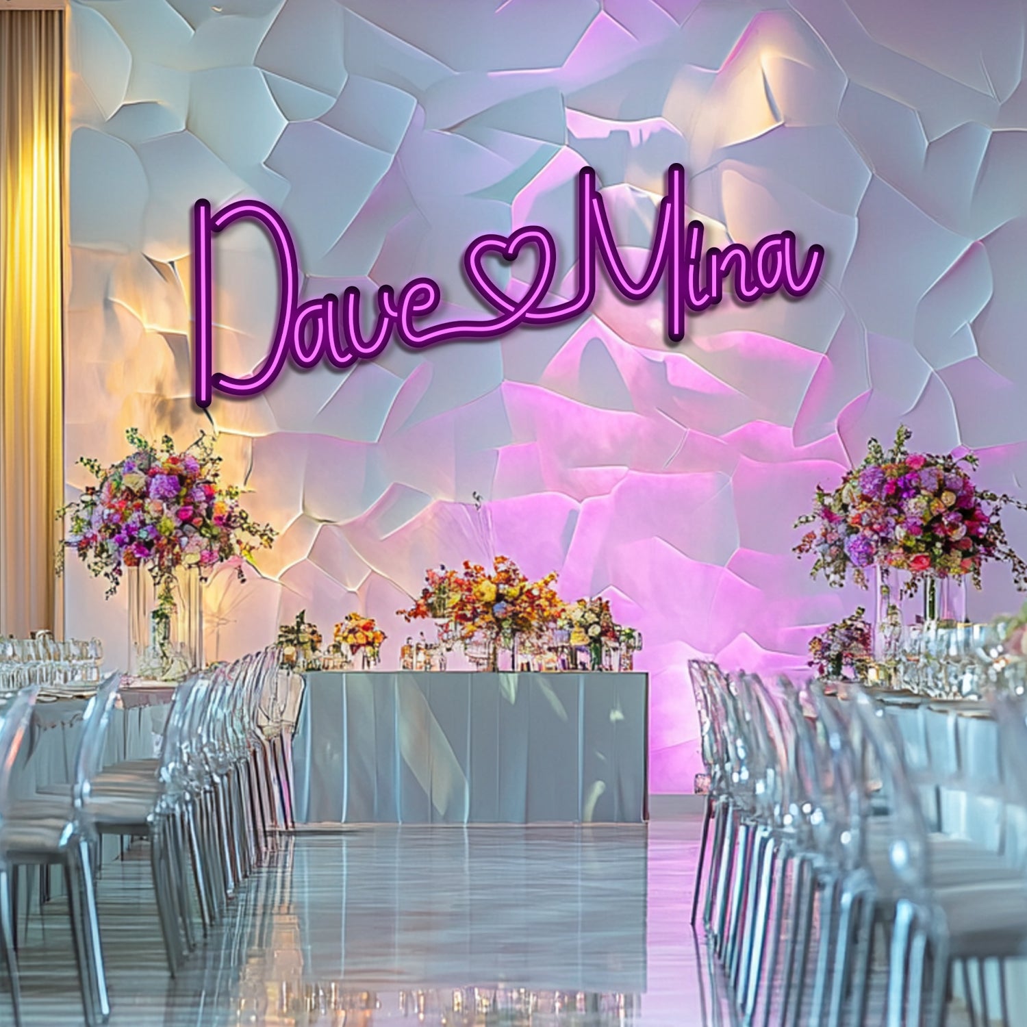 Custom Wedding Metal Neon Wall Art- LN0246