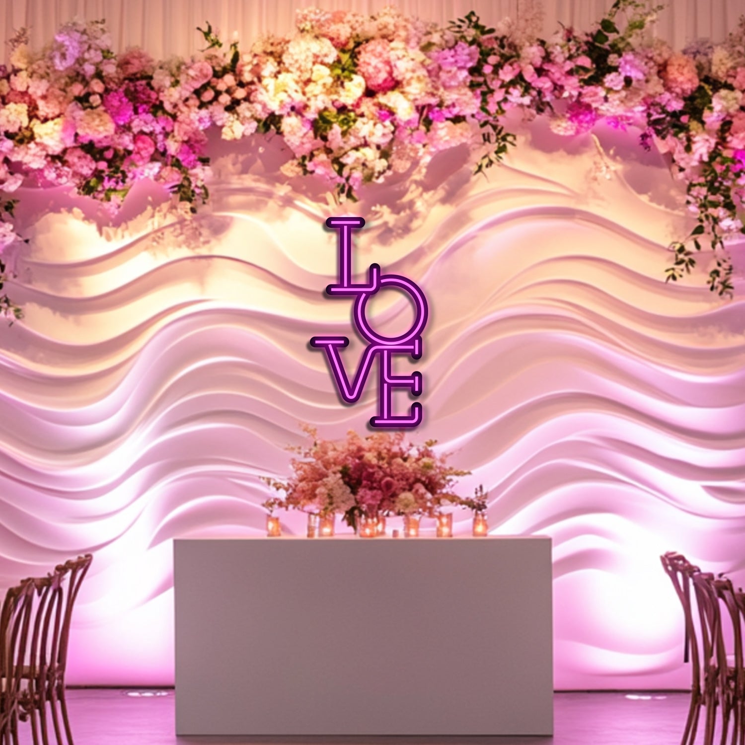 Love Wedding Metal Neon Wall Art- LN0155