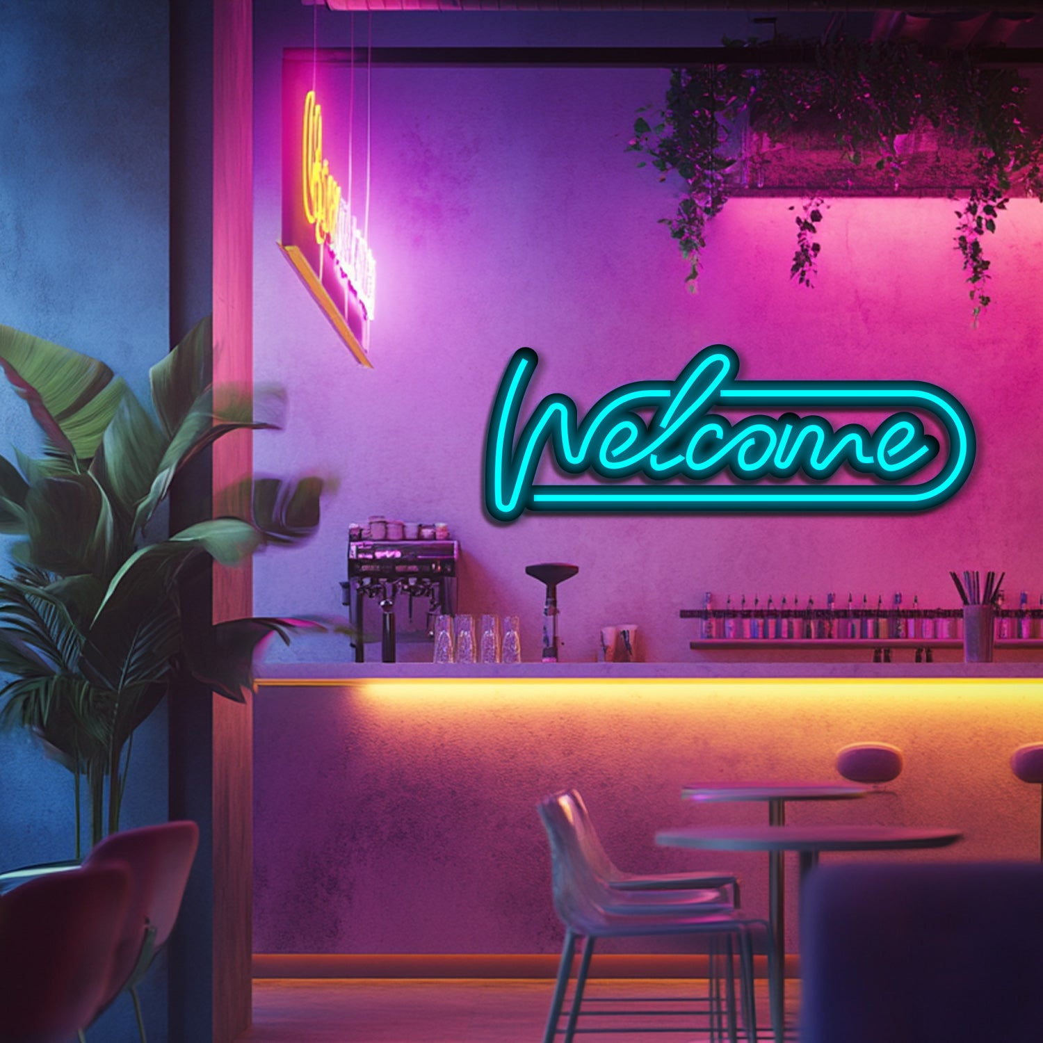 Welcome Metal Neon Wall Art- LN0146