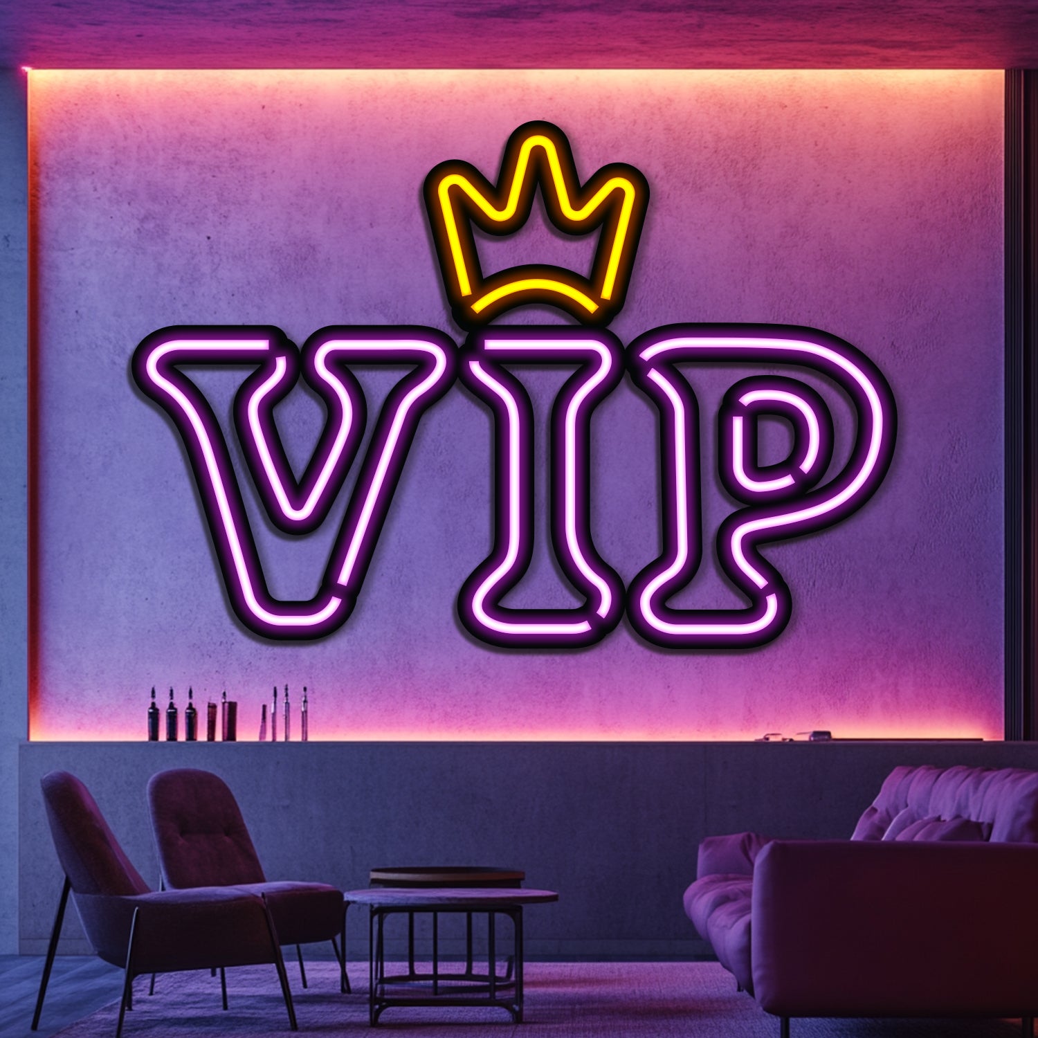 VIP Metal Neon Wall Art- LN0243
