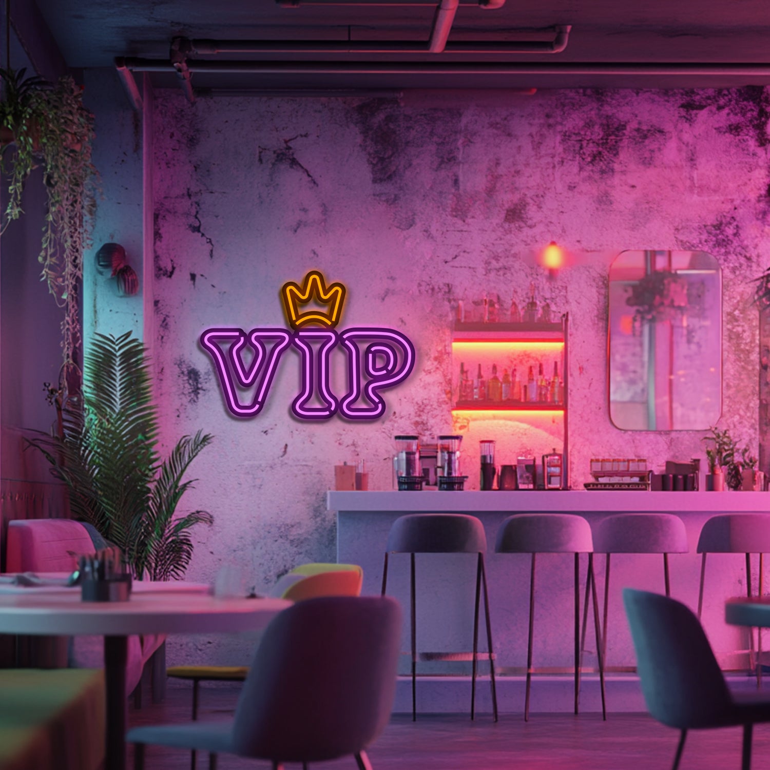 VIP Metal Neon Wall Art- LN0243