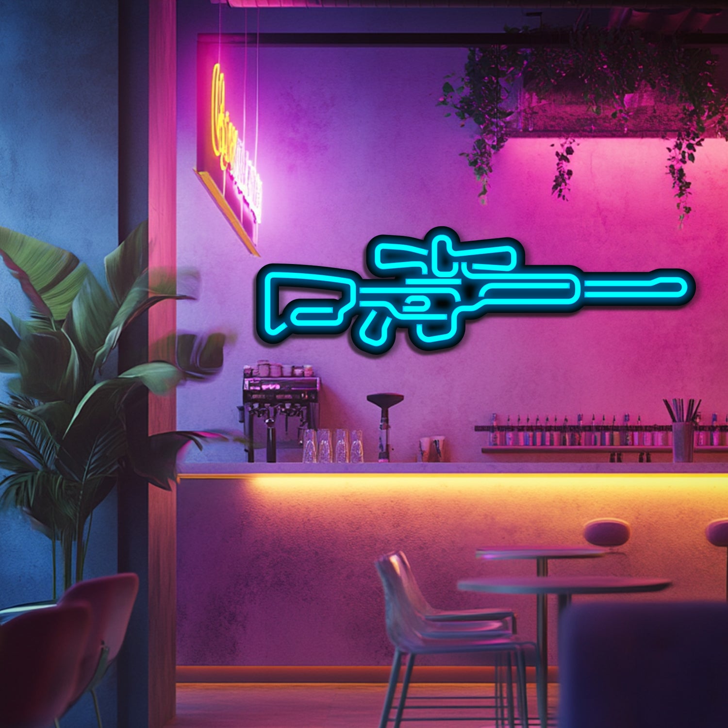 Sniper Metal Neon Wall Art- LN0130