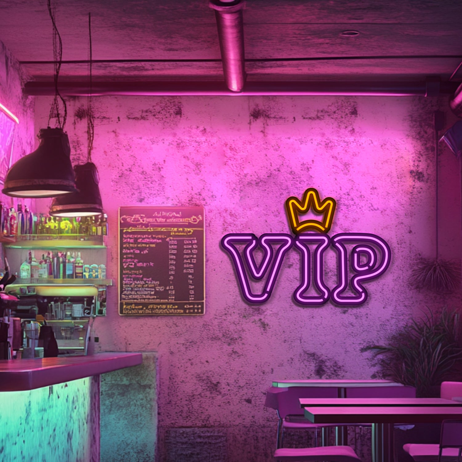 VIP Metal Neon Wall Art- LN0243
