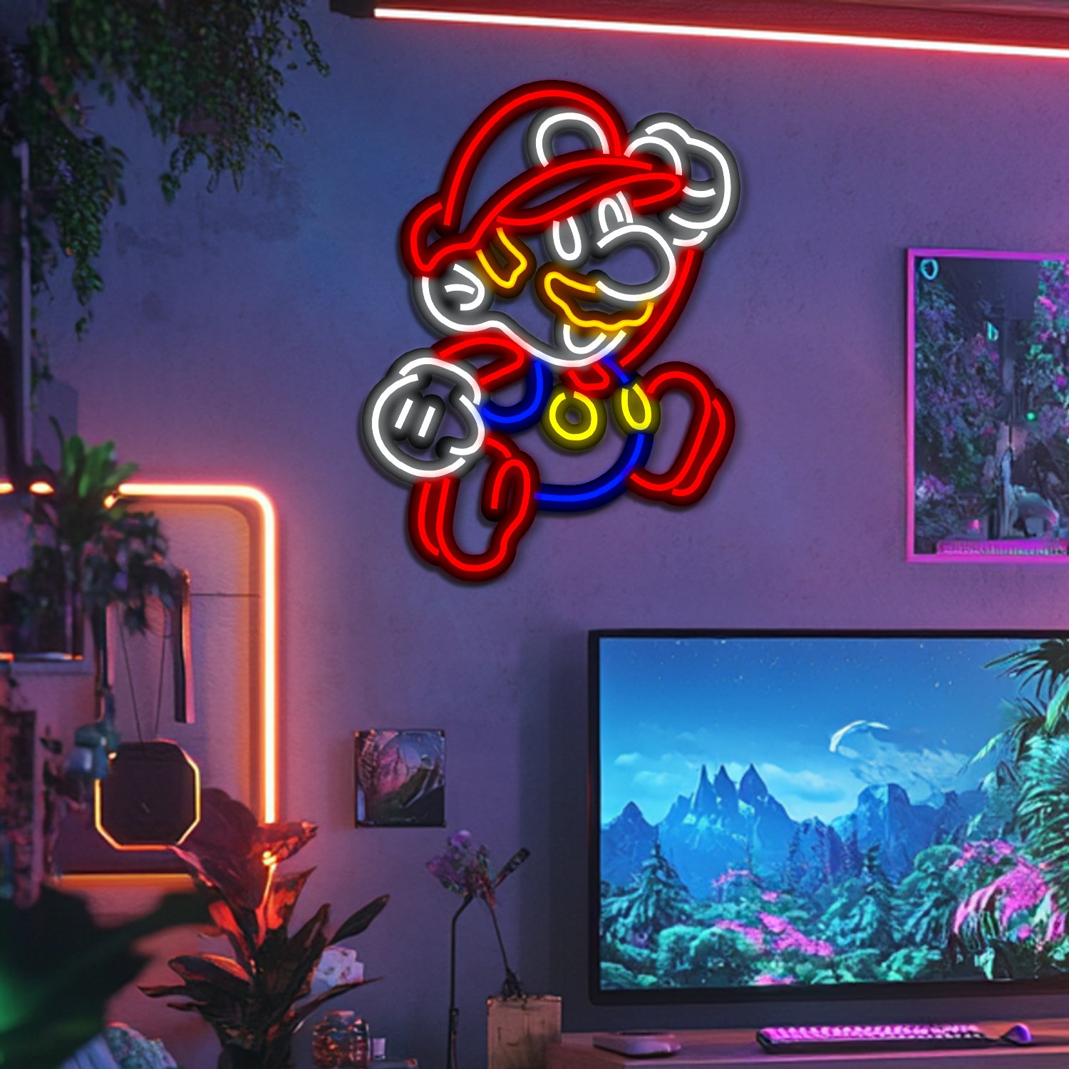 Super Mario Metal Neon Wall Art- LN0255