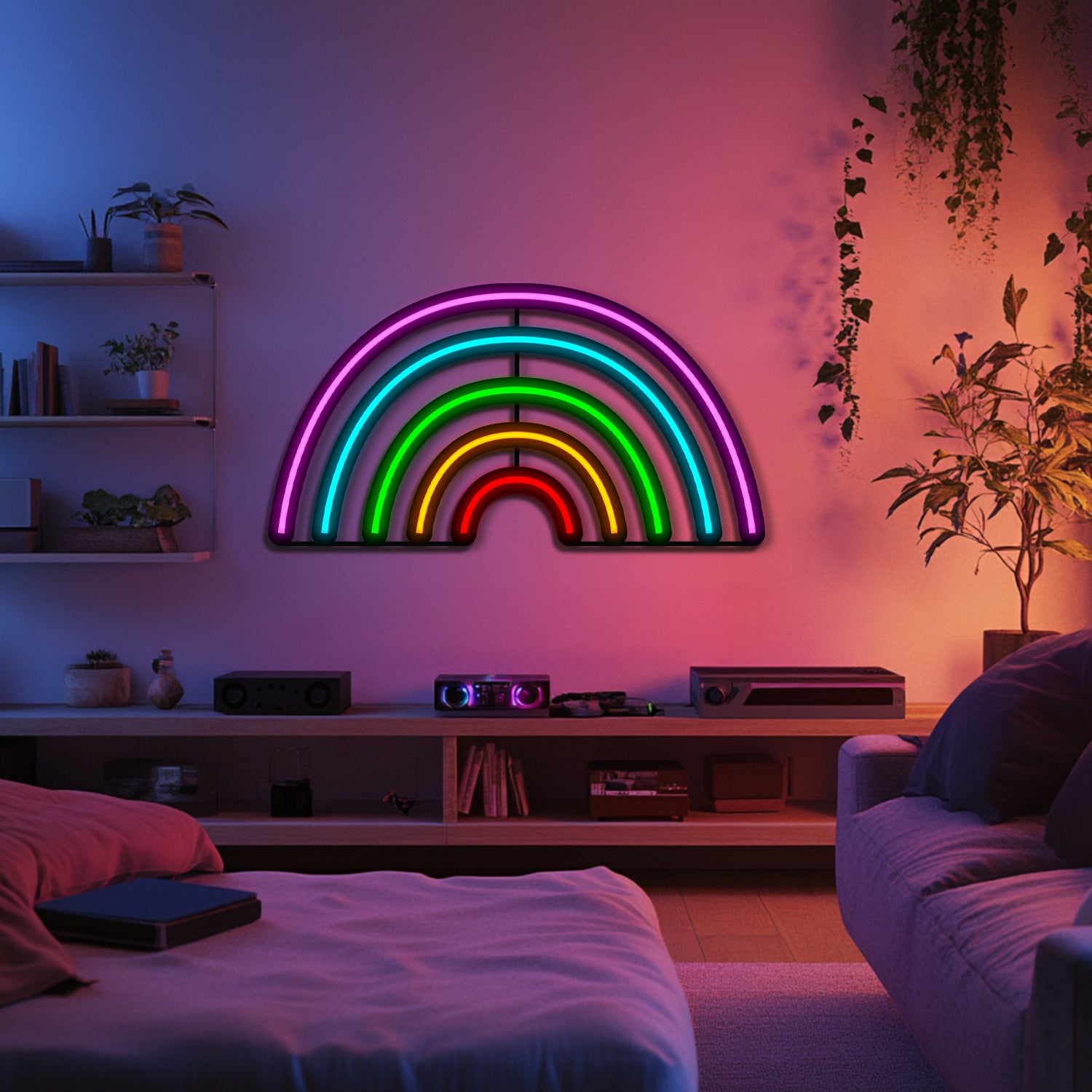 Rainbow Metal Neon Wall Art- LN0197
