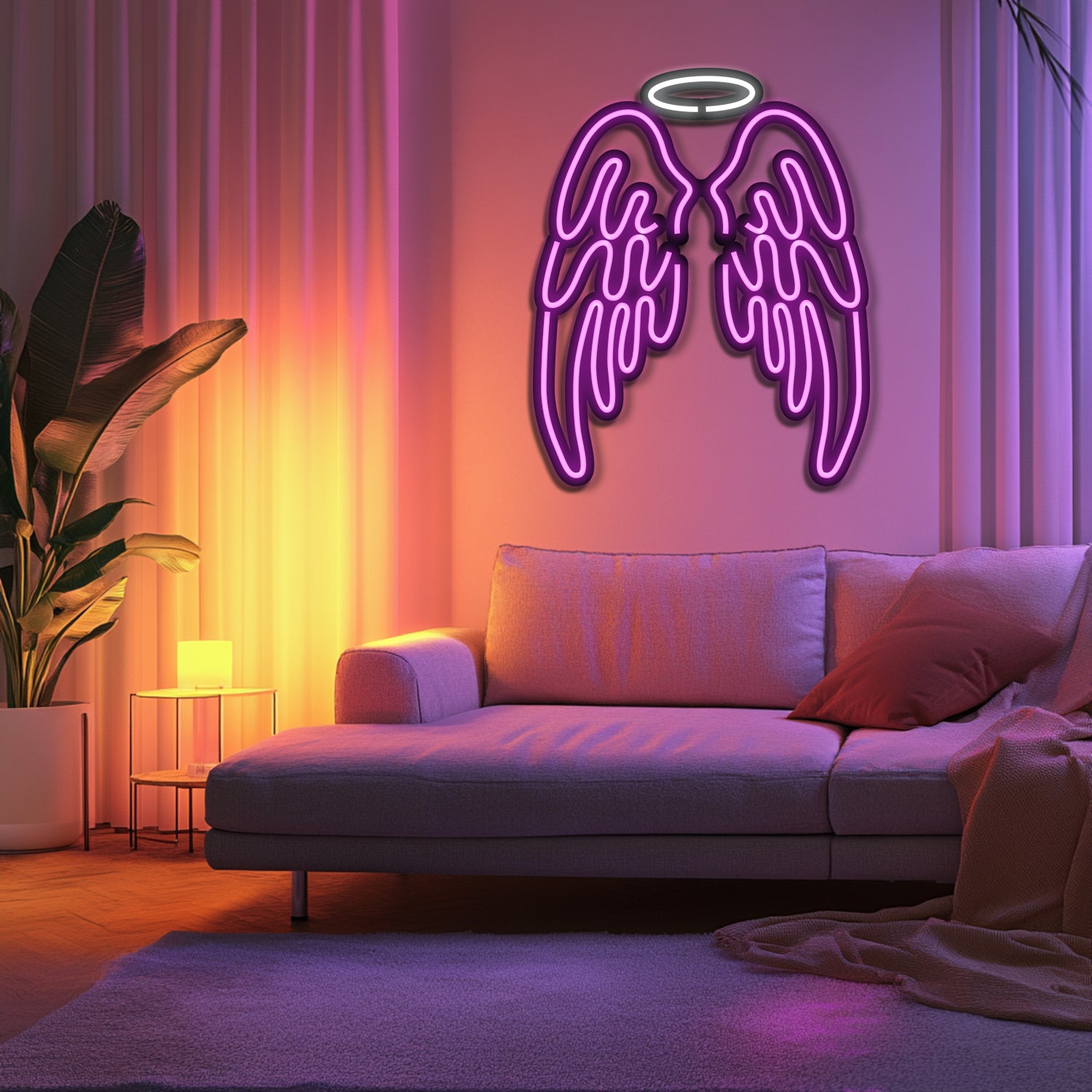 Wings Metal Neon Wall Art- LN0202