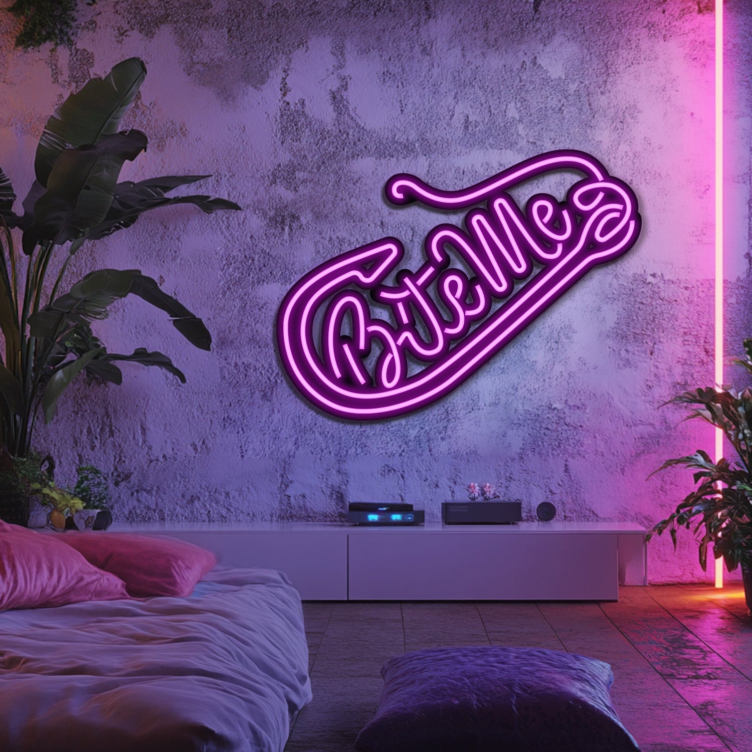 Bite Me Metal Neon Wall Art- LN0230