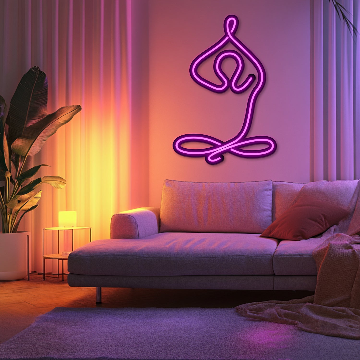 Yoga Metal Neon Wall Art- LN0178