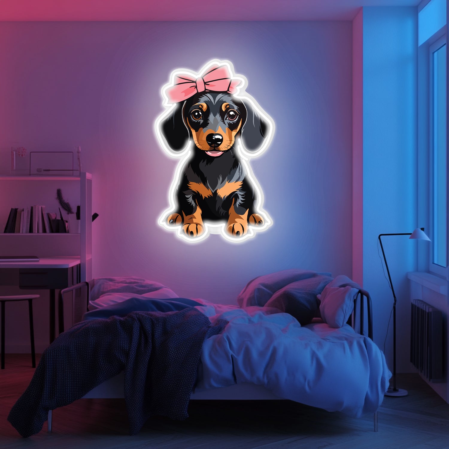 UV Printed Dog Neon Wall Art- LV0024