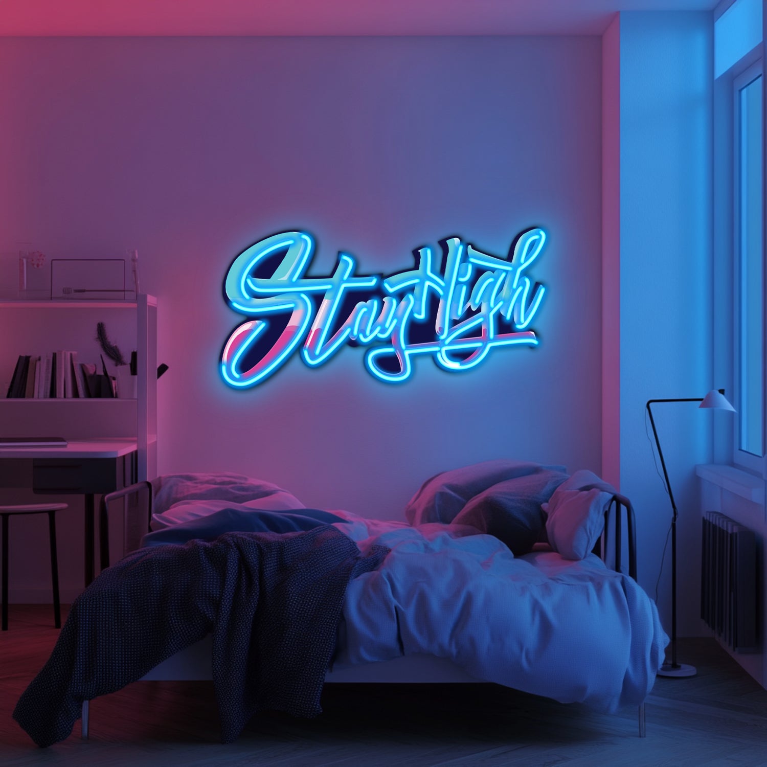UV Printed Stay High Neon Wall Art- LV0050