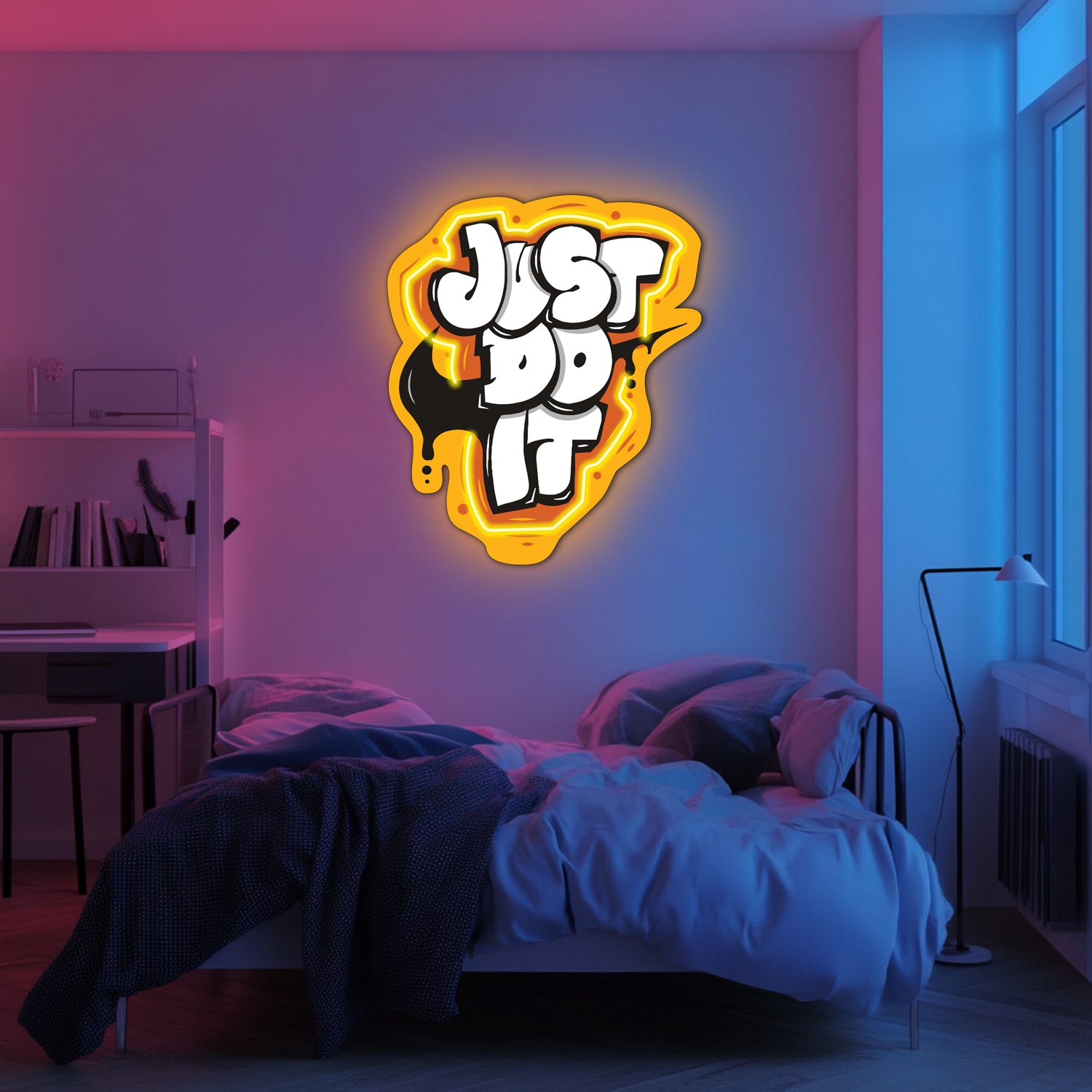 UV Printed Just Do It Neon Wall Art- LV0079