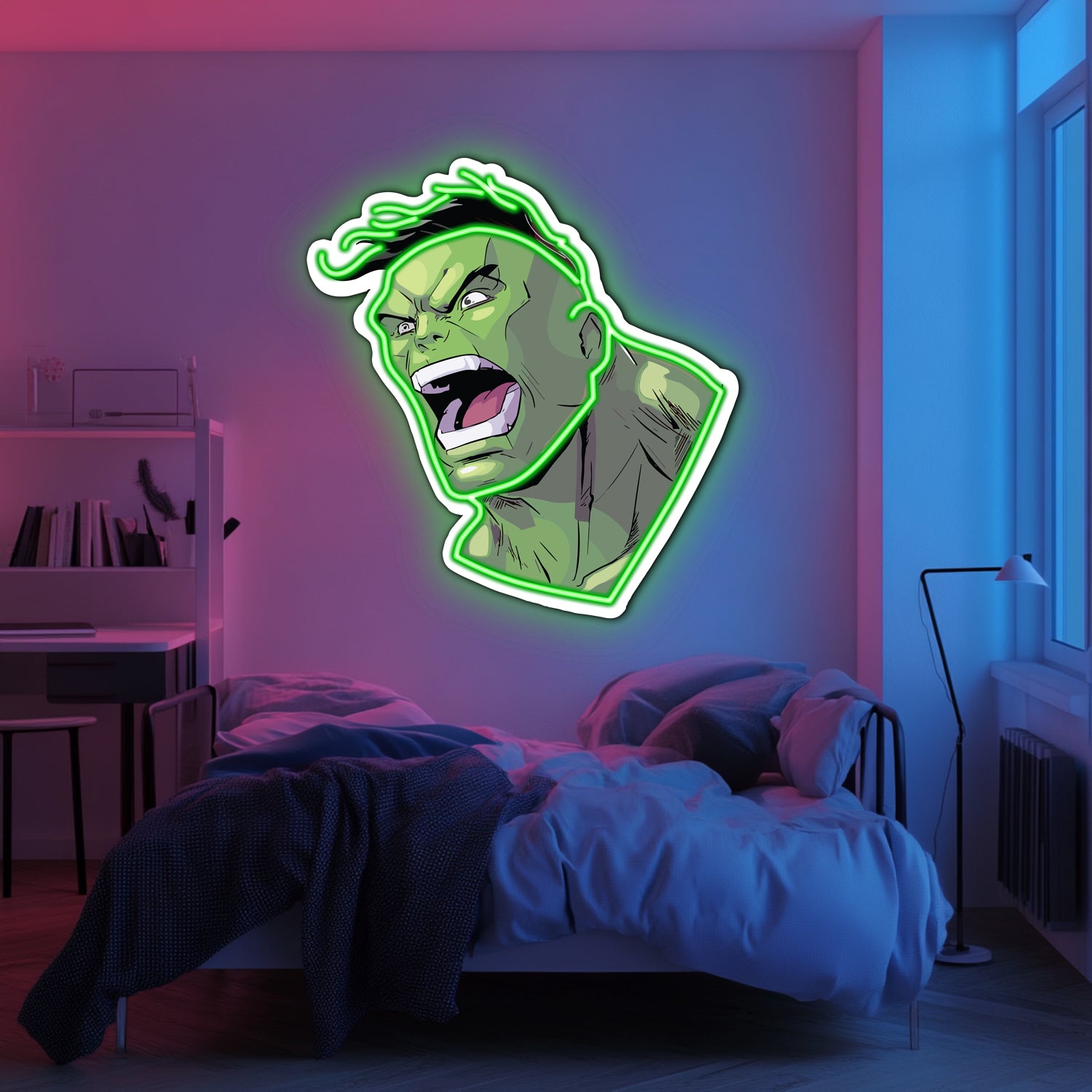 UV Printed Hulk  Neon Wall Art- LV0045