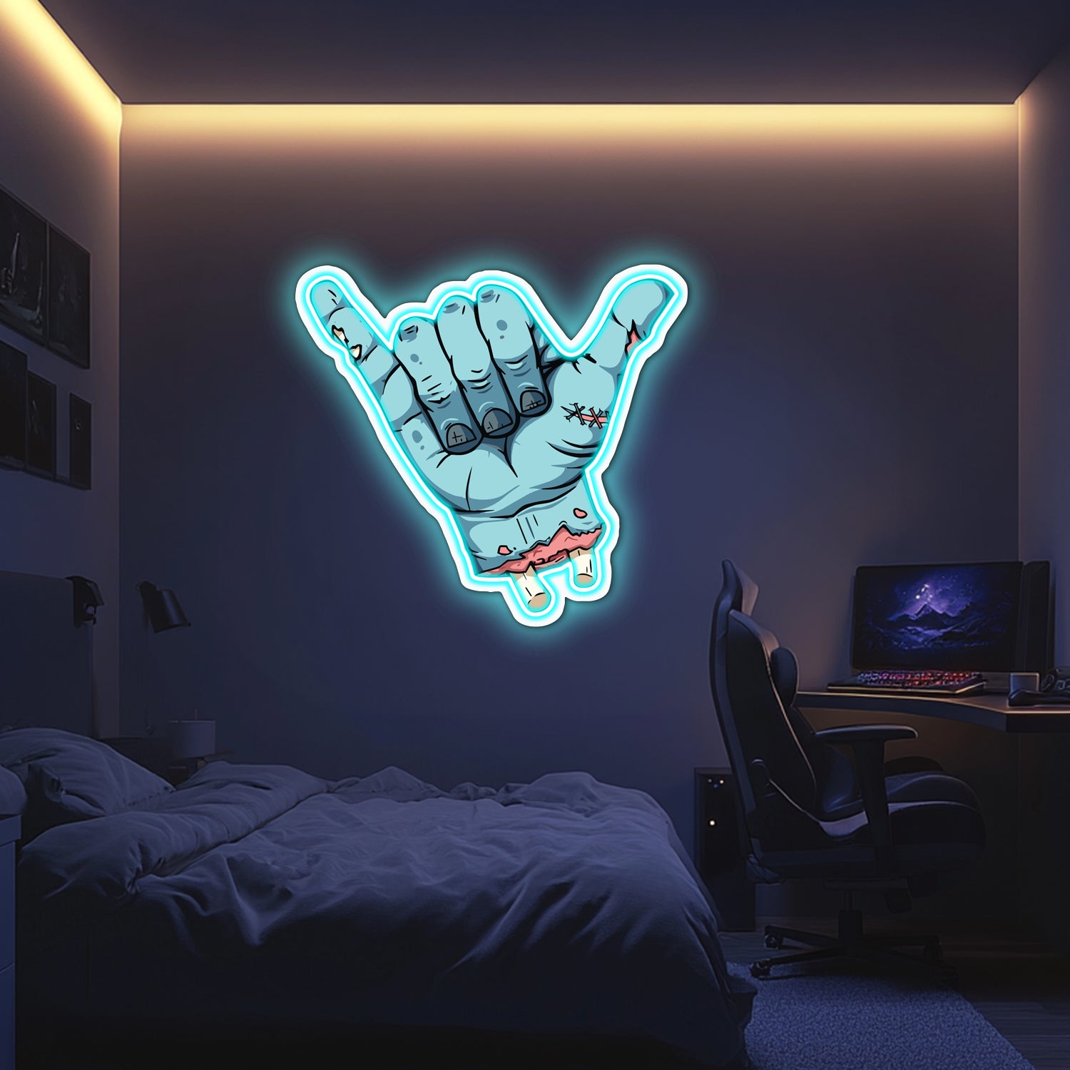 UV Printed Scary Call Neon Wall Art- LV00656