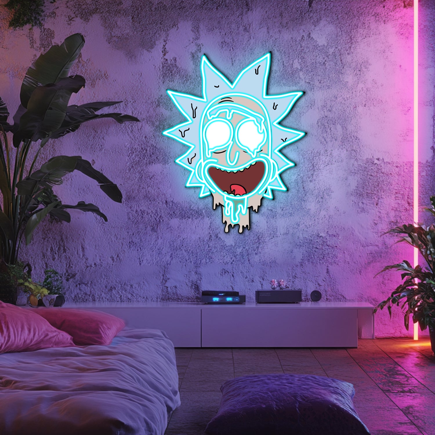 UV Printed Rick Neon Wall Art- LV0040