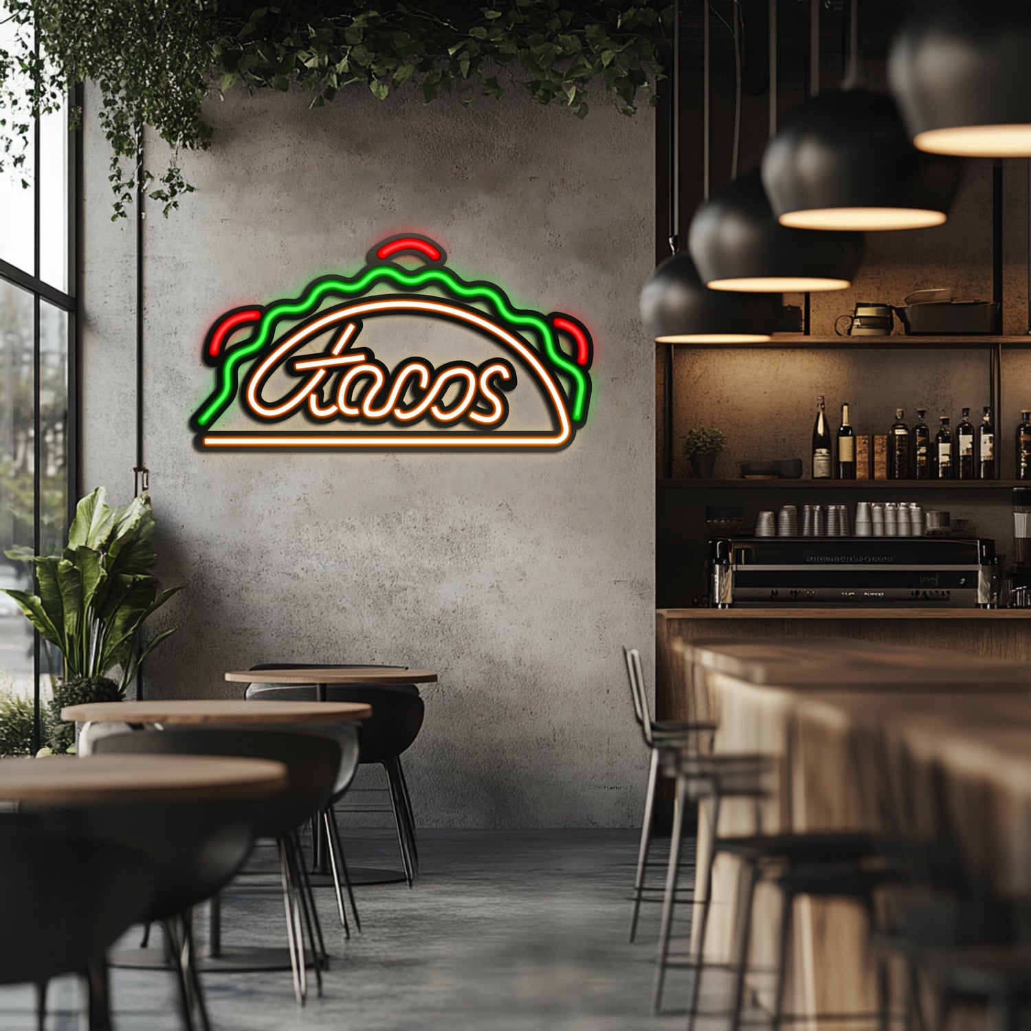 Tacos Metal Neon Wall Art- LN0044