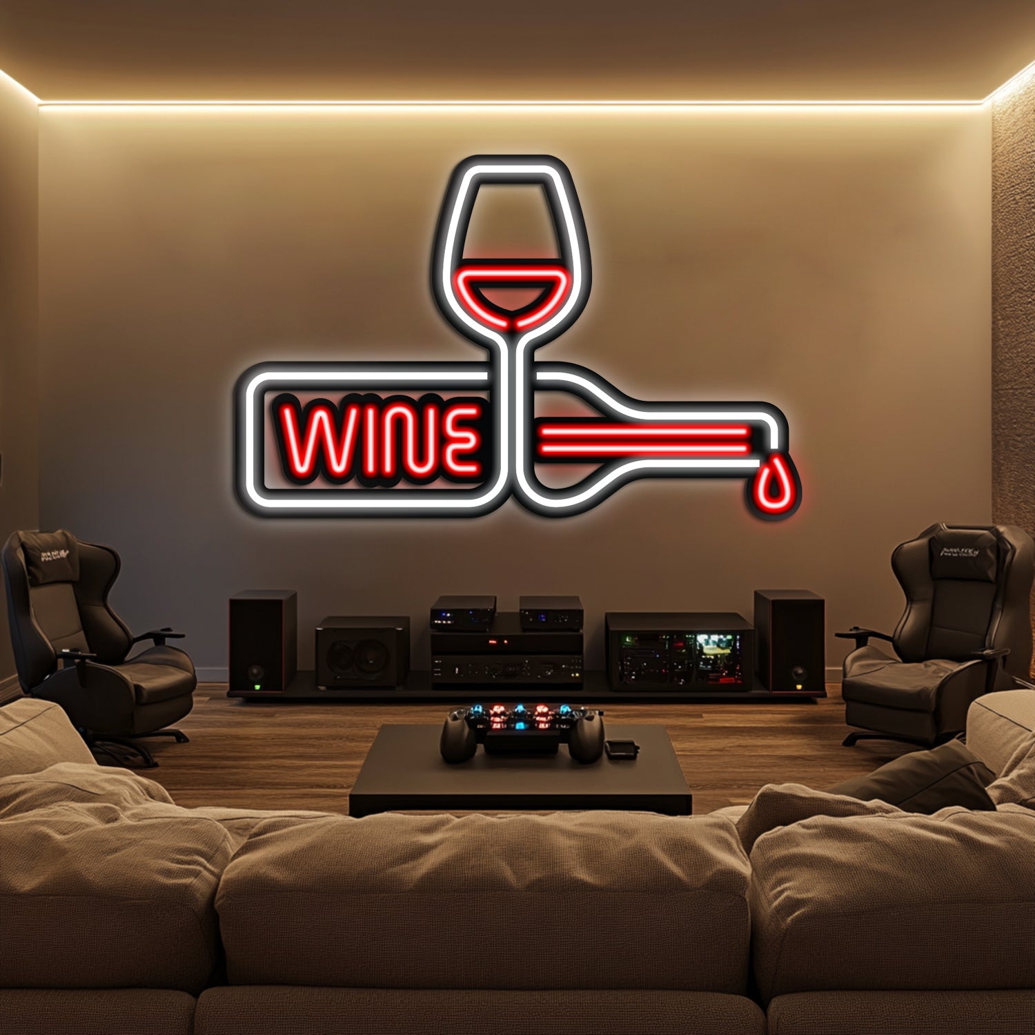 Wine Metal Neon Wall Art- LN0045