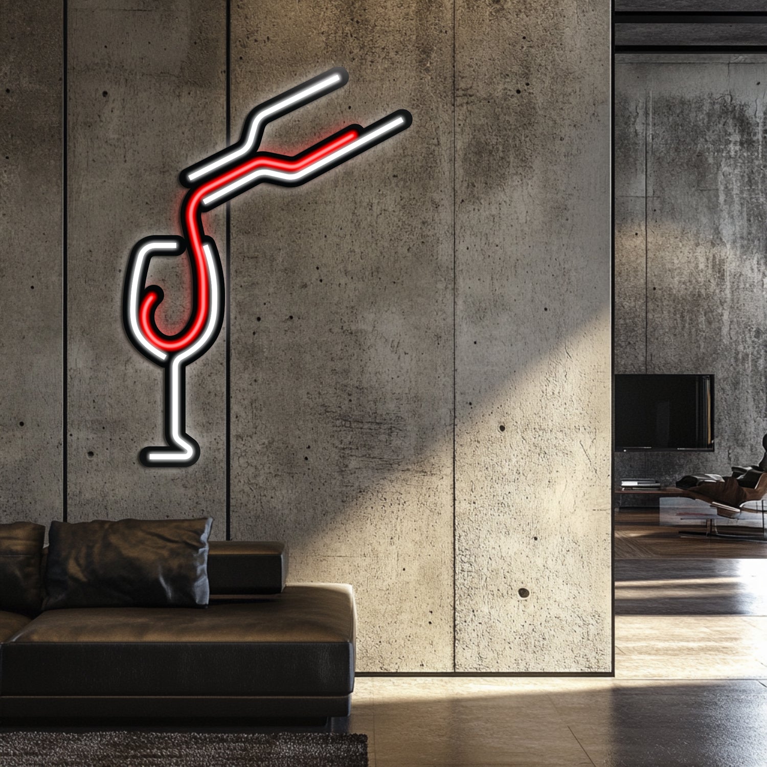 Wine Metal Neon Wall Art- LN0046