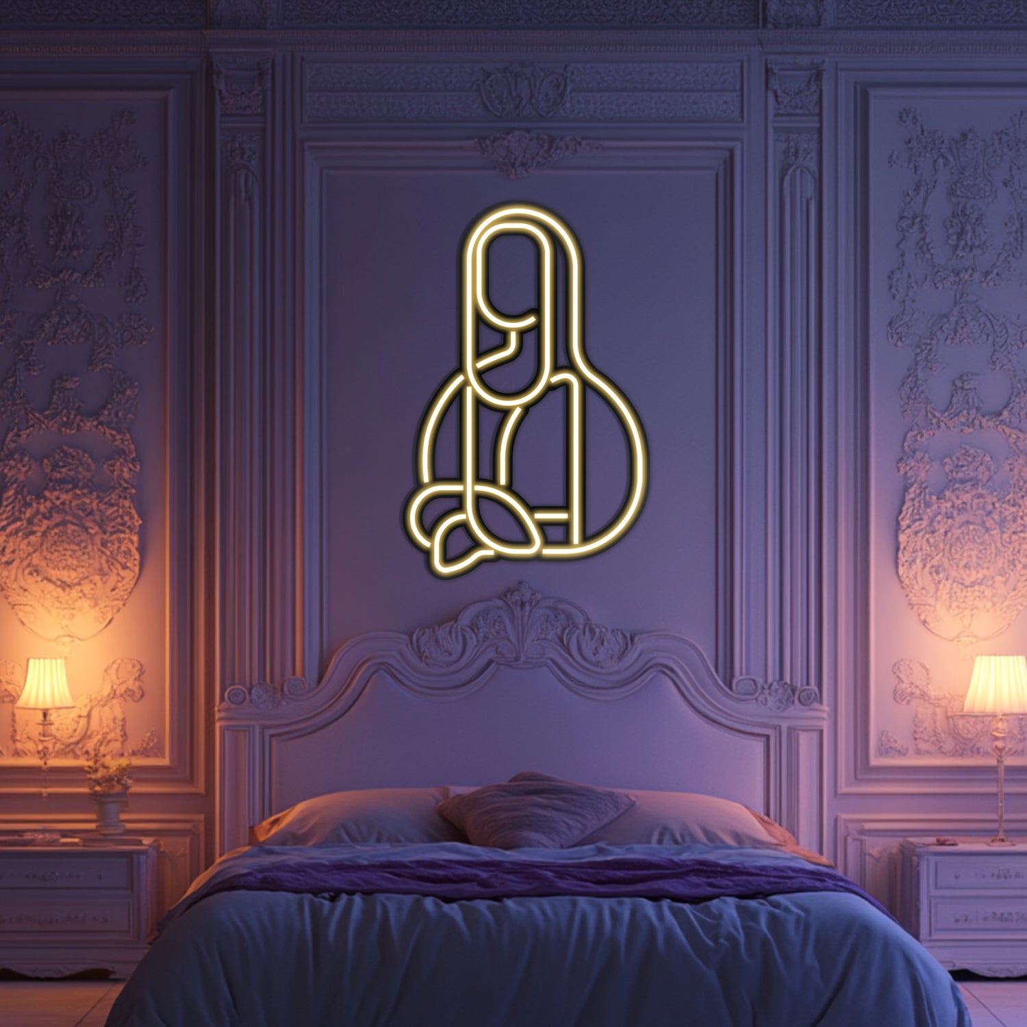 Mona Lisa Metal Neon Wall Art- LN0010