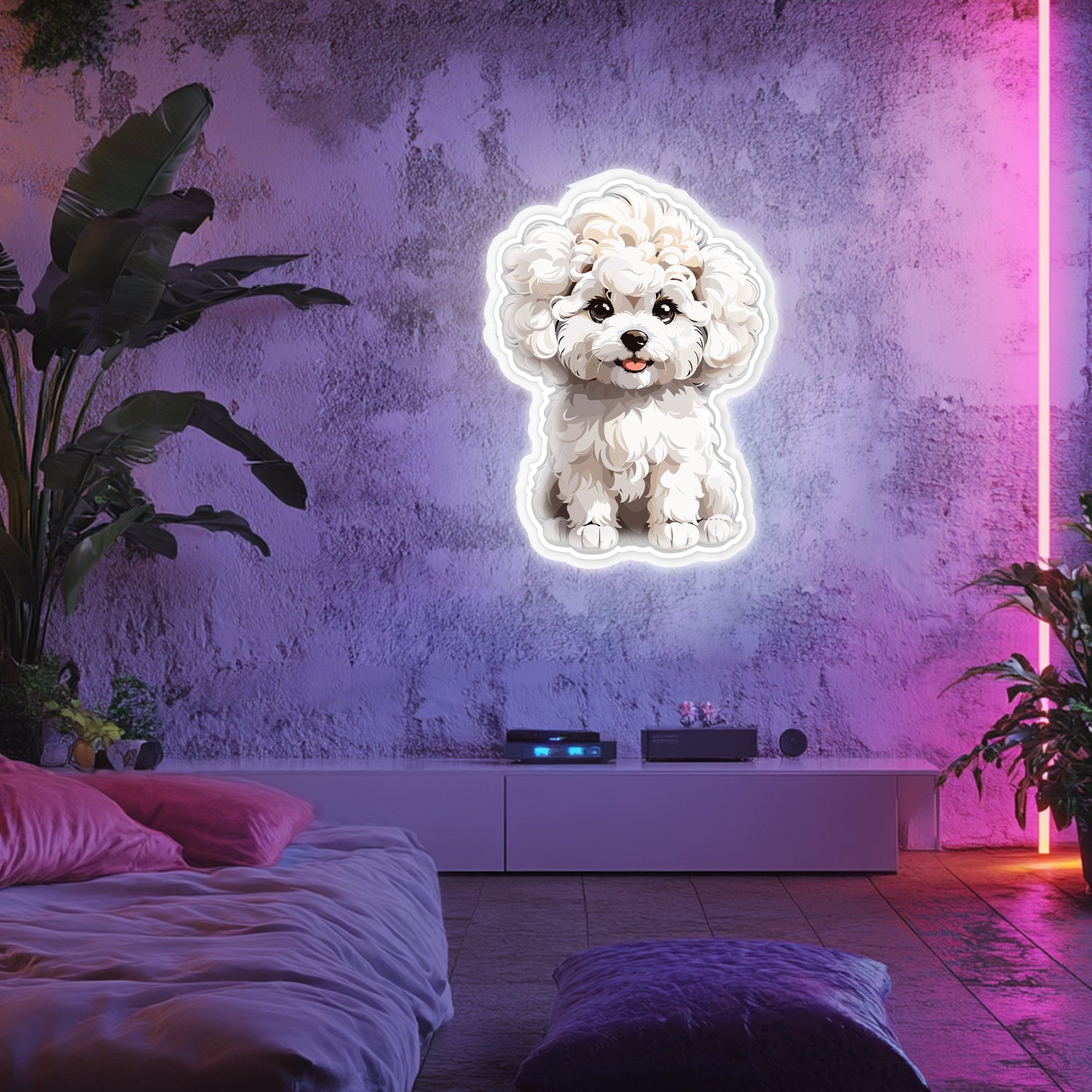 UV Printed Dog Neon Wall Art- LV0022