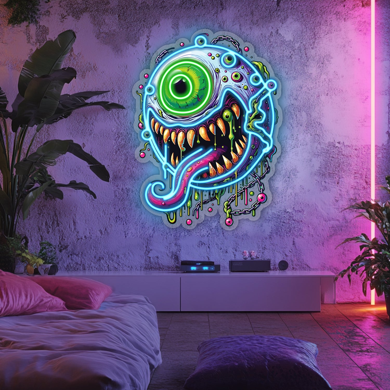 UV Printed Eye Neon Wall Art- LV0072