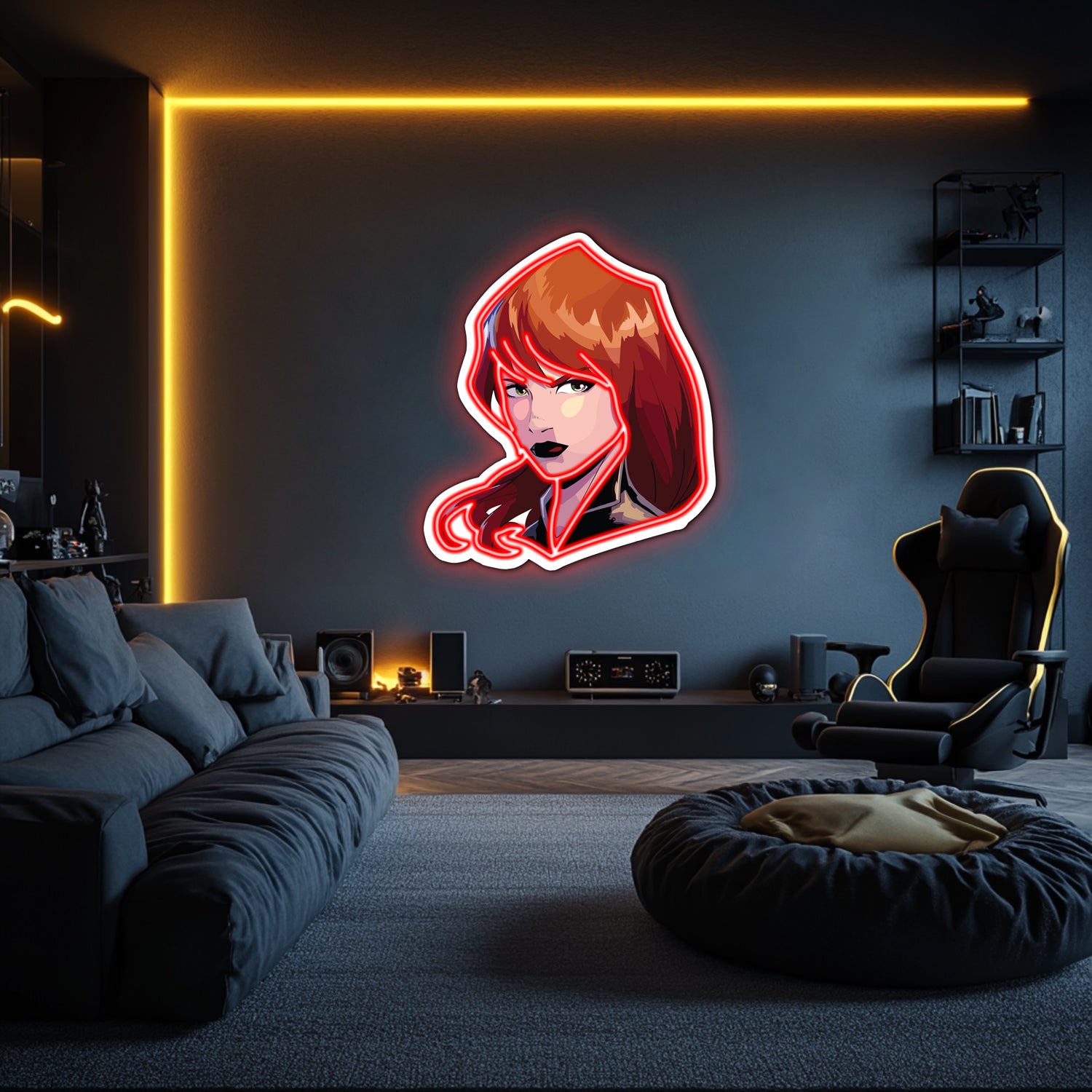 UV Printed Woman Neon Wall Art- LV0043