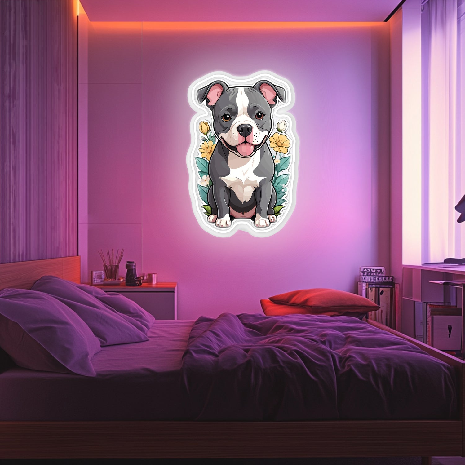 UV Printed Dog Neon Wall Art- LV0025