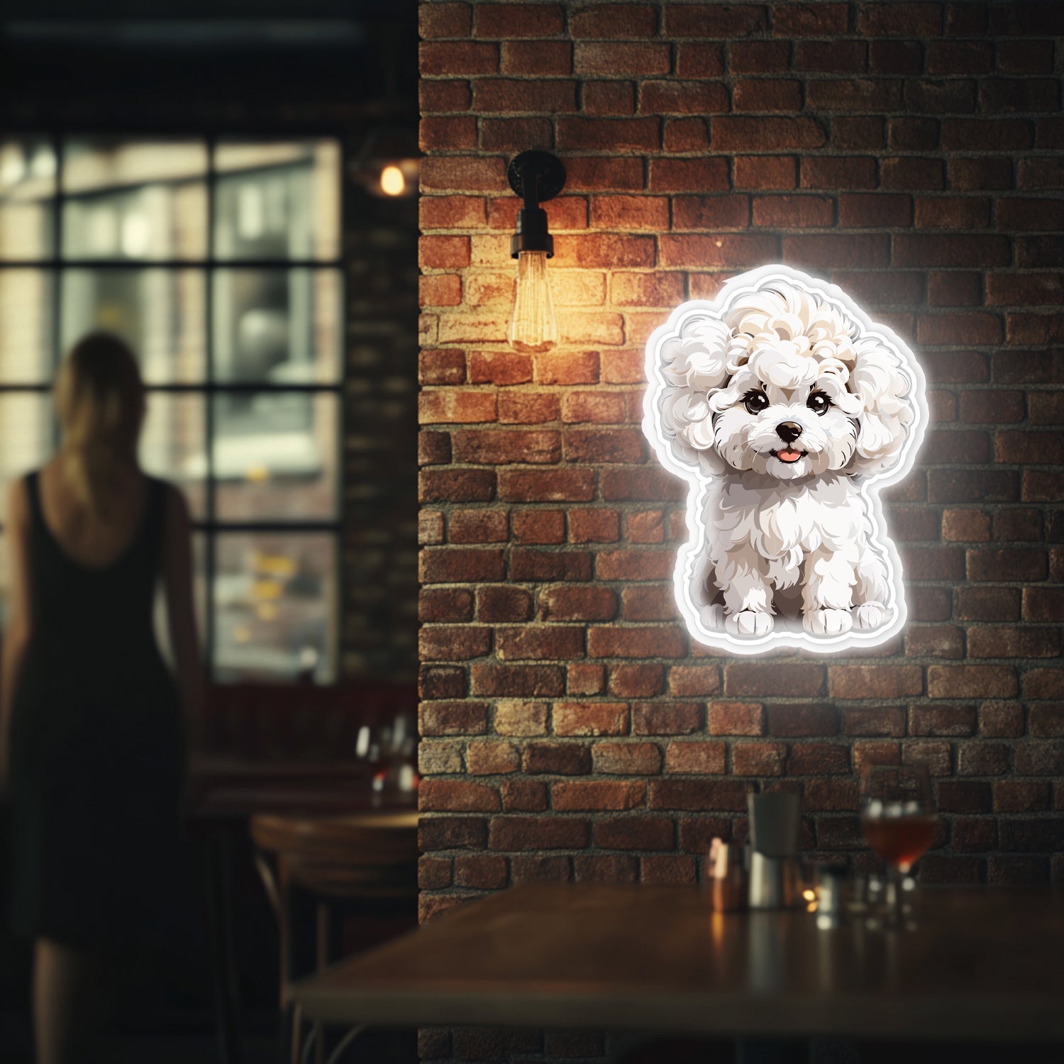 UV Printed Dog Neon Wall Art- LV0022