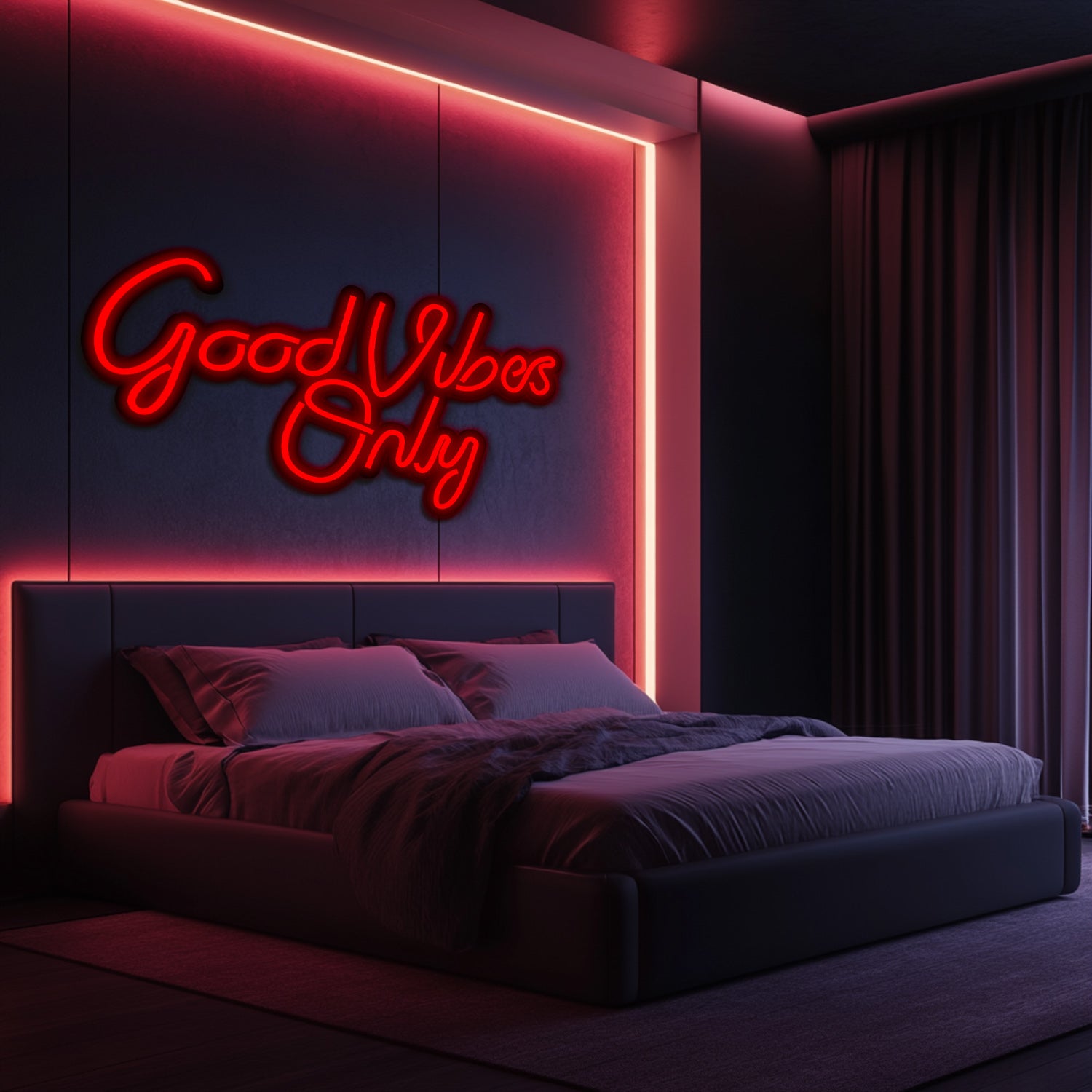 Good Vibes Only Metal Neon Wall Art- LN0140
