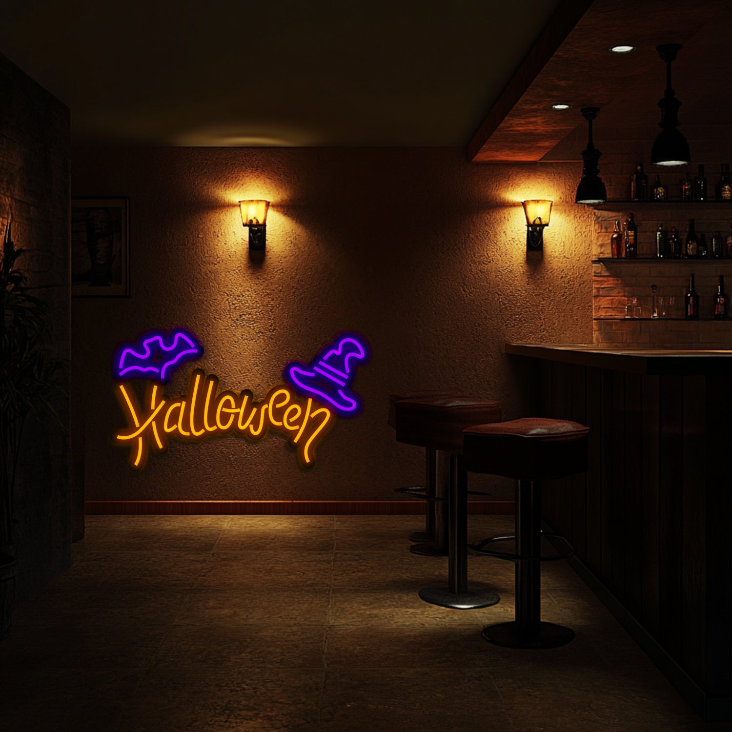 Halloween Metal Neon Wall Art- LN0209